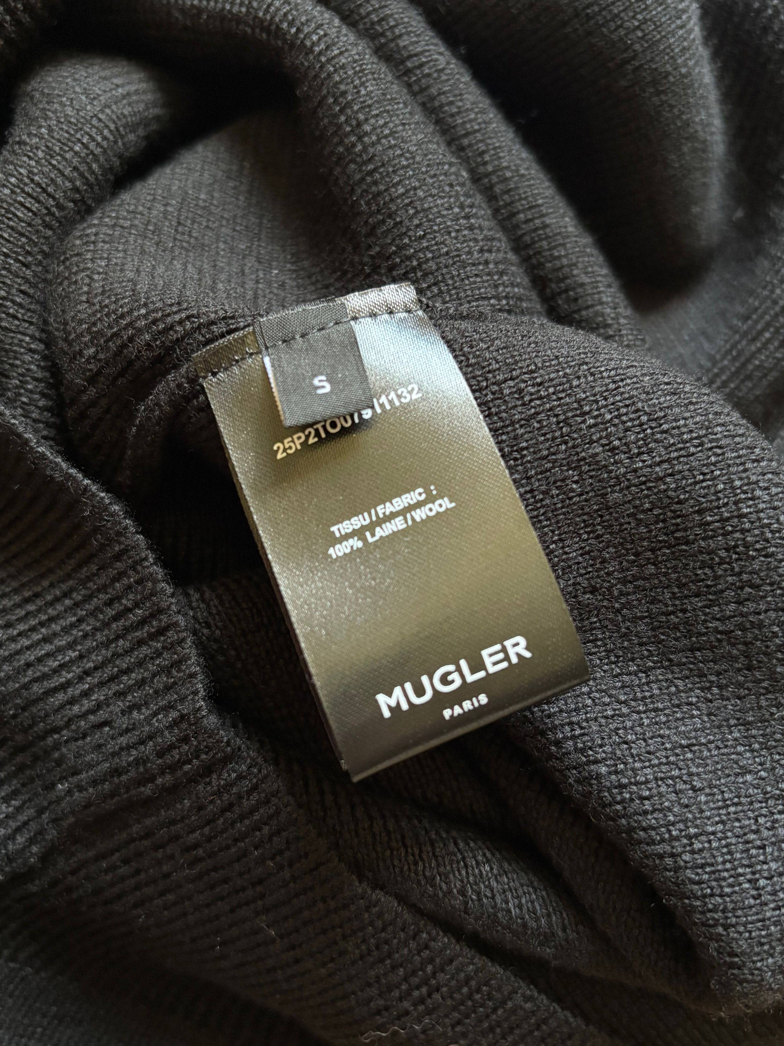 Mugler Mugler mens black cutout knit sweater Size US S / EU 44-46 / 1 - 4 Thumbnail