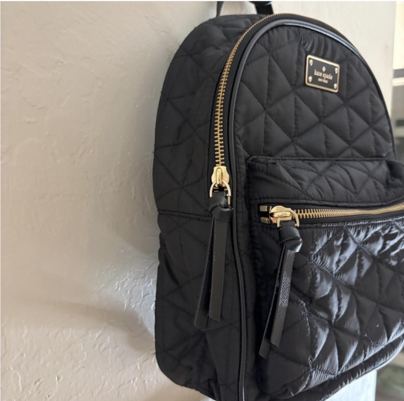 Other Kate Spade Black Quilted Backpack Size ONE SIZE - 6 Thumbnail