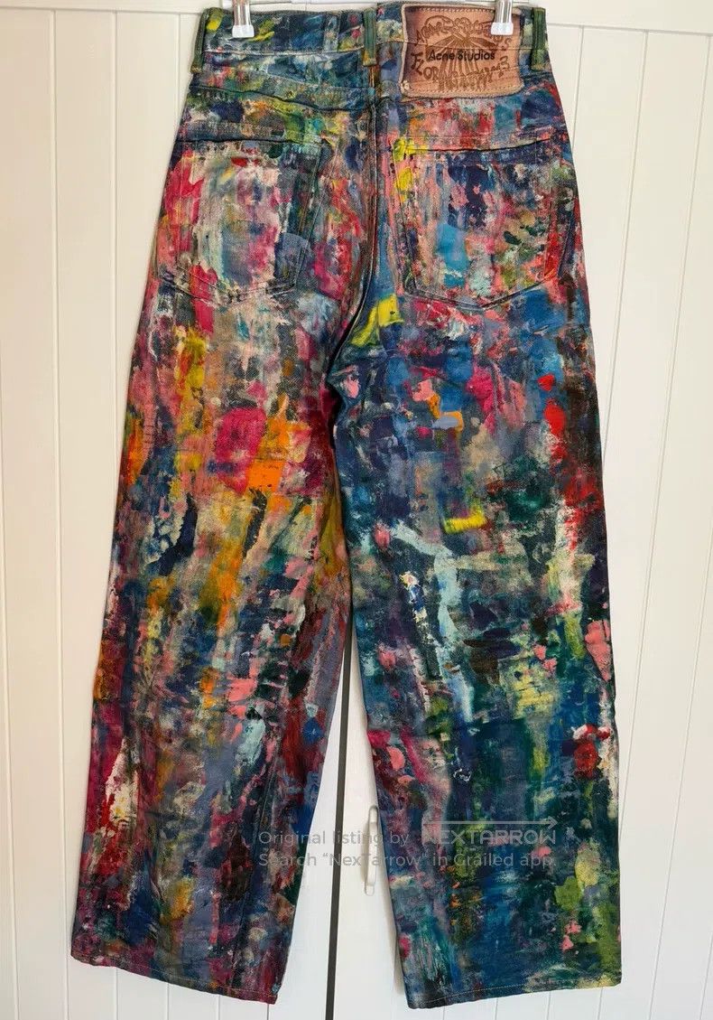 Acne Studios Acne Studios 1981F Colorful Low-Rise Wide Leg Pants Size US 32 / EU 48 - 3 Thumbnail