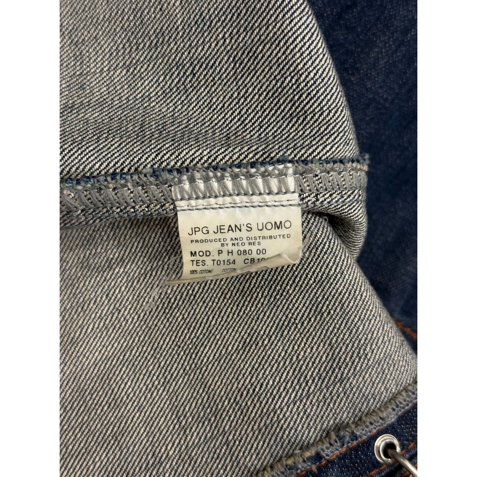 Jean Paul Gaultier 2000s Jean Paul Gaultier pierced patchwork denim jacket Size US L / EU 52-54 / 3 - 10 Thumbnail