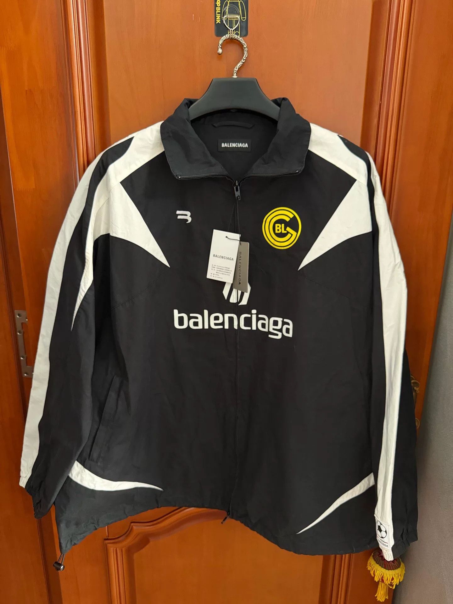 Balenciaga Soccer Panelled Shell Jacket Size 44
