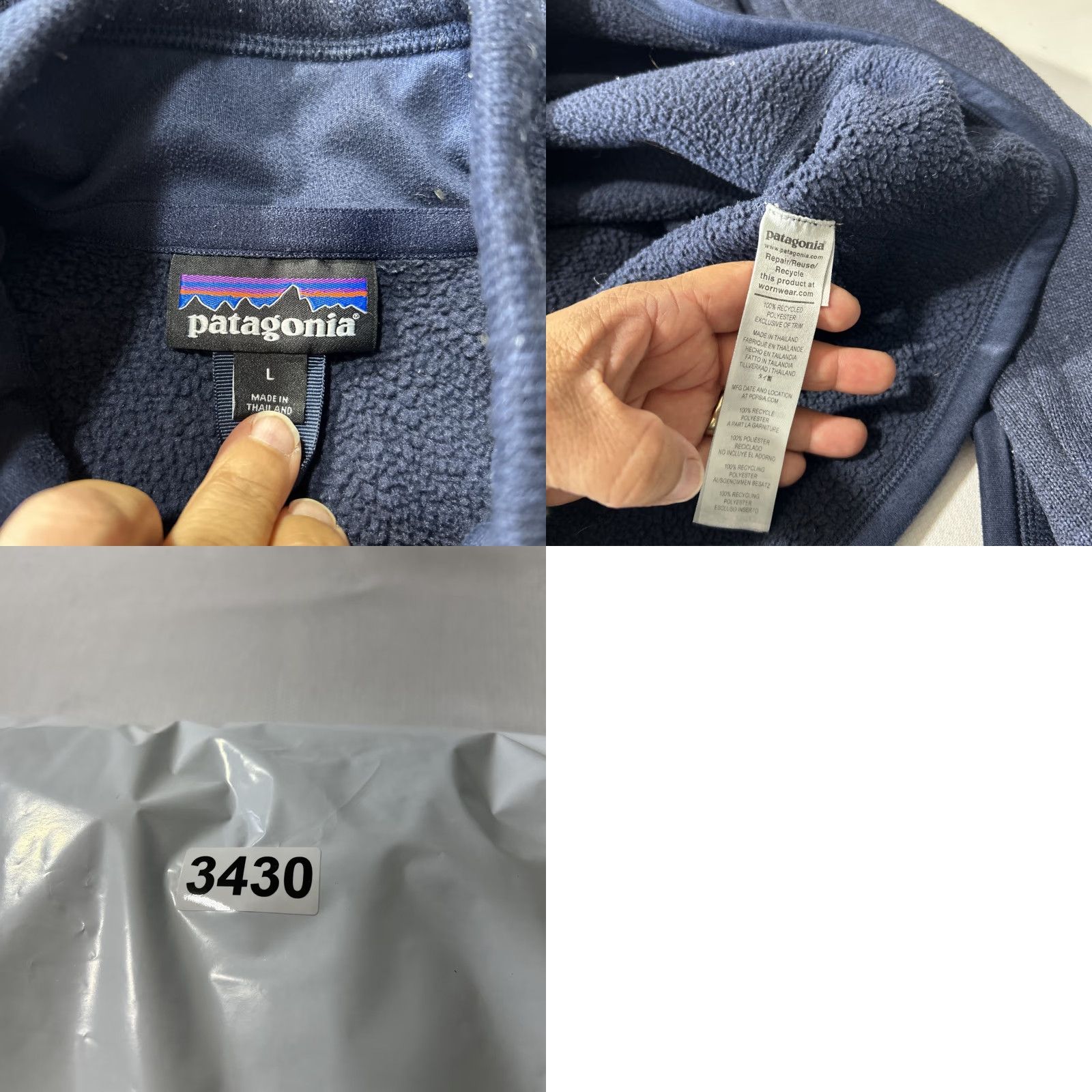 Patagonia Patagonia Sweater Pullover 1/4 Zip – Navy Blue – Size Large Mens Regular Built for Hiking Fall Winter Spring Outdoor Breathing Logo Knit Tight-DK Size US L / EU 52-54 / 3 - 8 Thumbnail