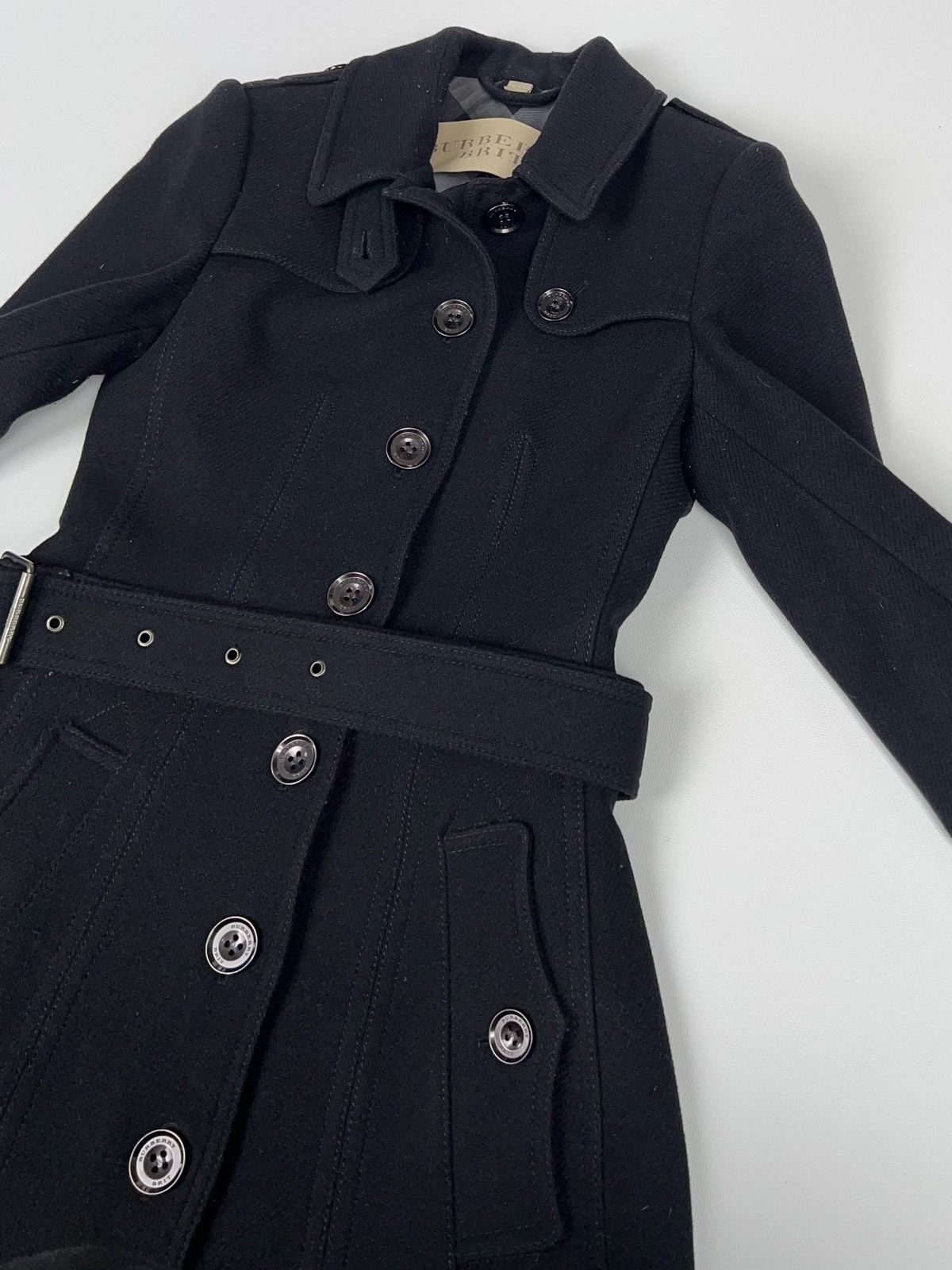 Burberry Burberry Brit Belted Wool Cashmere Coat Jacket Size XS / US 0-2 / IT 36-38 - 10 Thumbnail