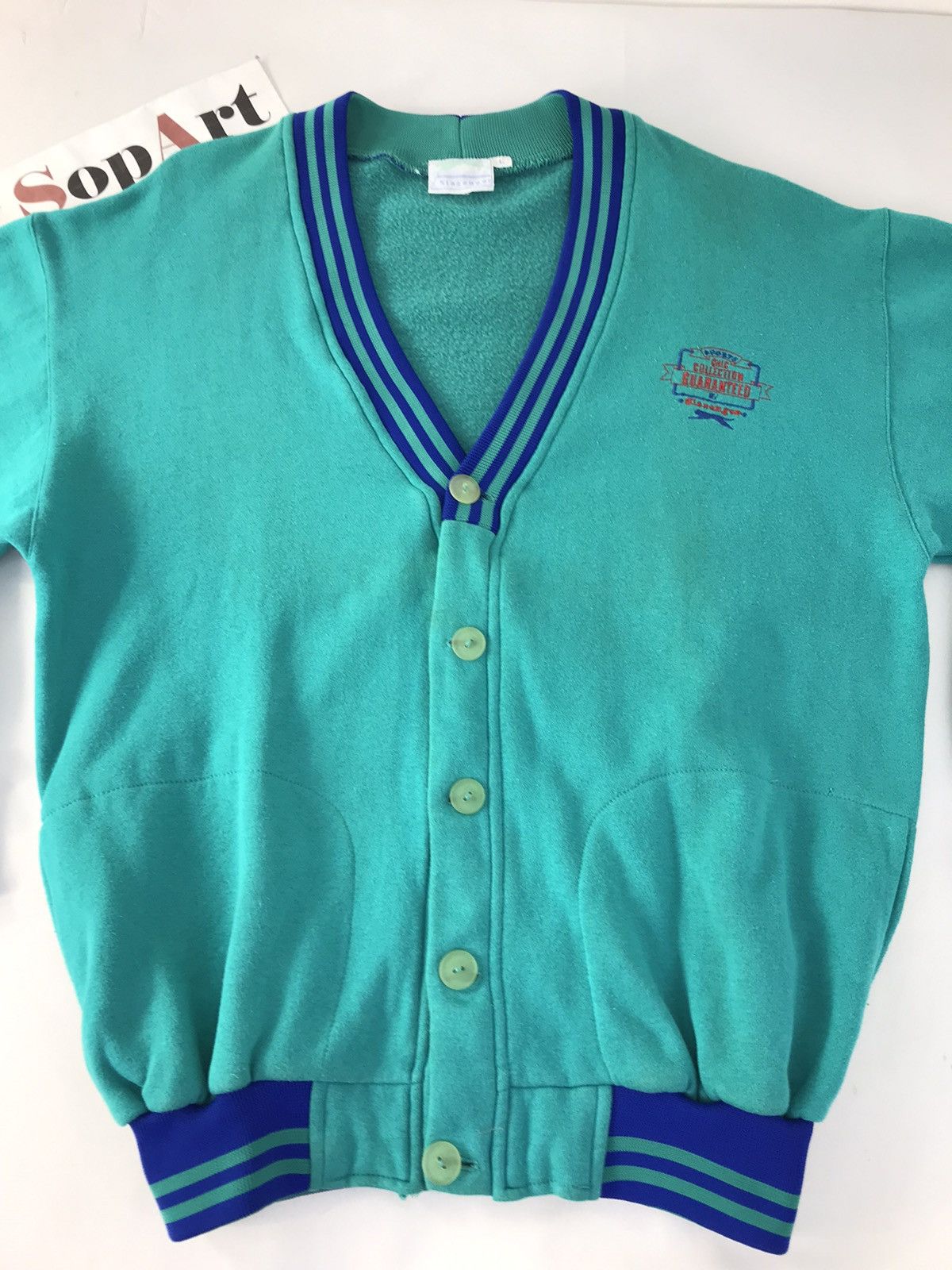 Japanese Brand × Vintage Vintage Sweater Cardigan Slazenger Button Up Style Size US L / EU 52-54 / 3 - 3 Thumbnail