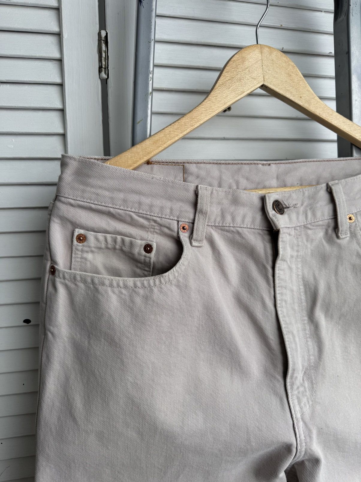 Levi's Vintage Levi’s 615 Orange Tab USA Beige Straight Jeans 36x32 Size US 36 / EU 52 - 5 Thumbnail