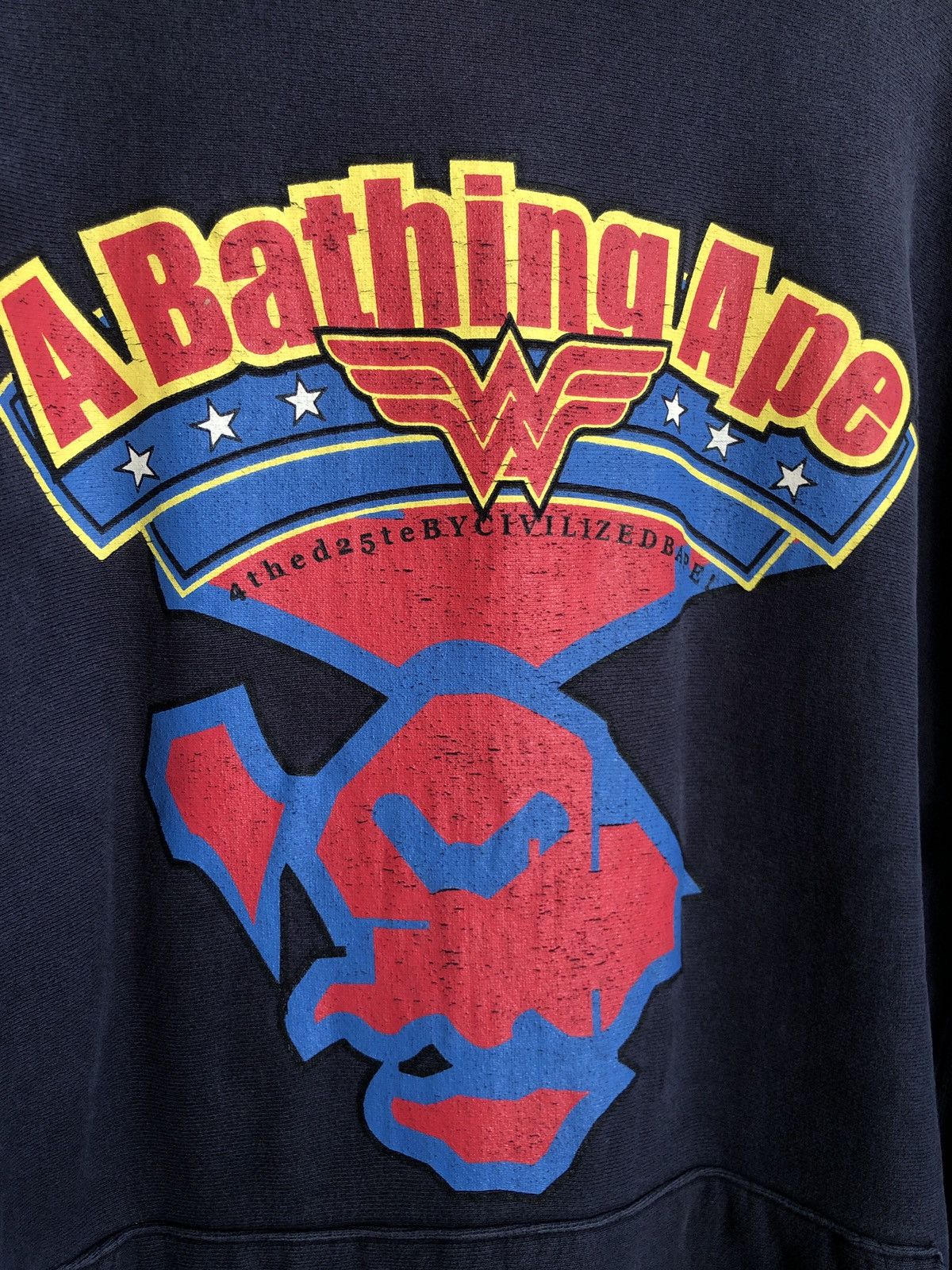 Bape OG Vintage A Bathing Ape Made Face x Wonder Women Hoodie Size US L / EU 52-54 / 3 - 2 Thumbnail