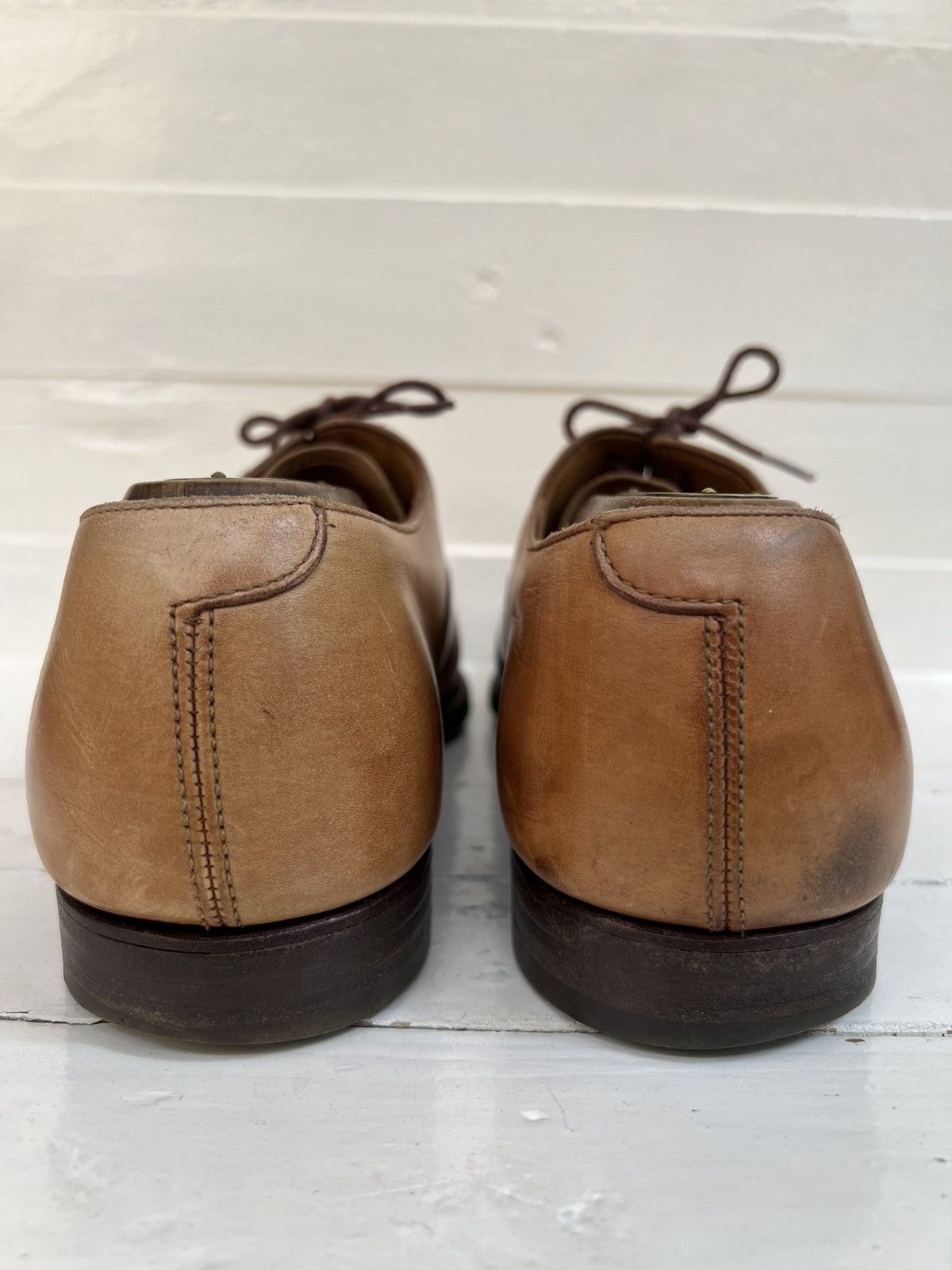 Crockett & Jones Crockett Jones Handgrade Brown leather Cap Toe Oxford Shoes Size US 10 / EU 43 - 8 Thumbnail