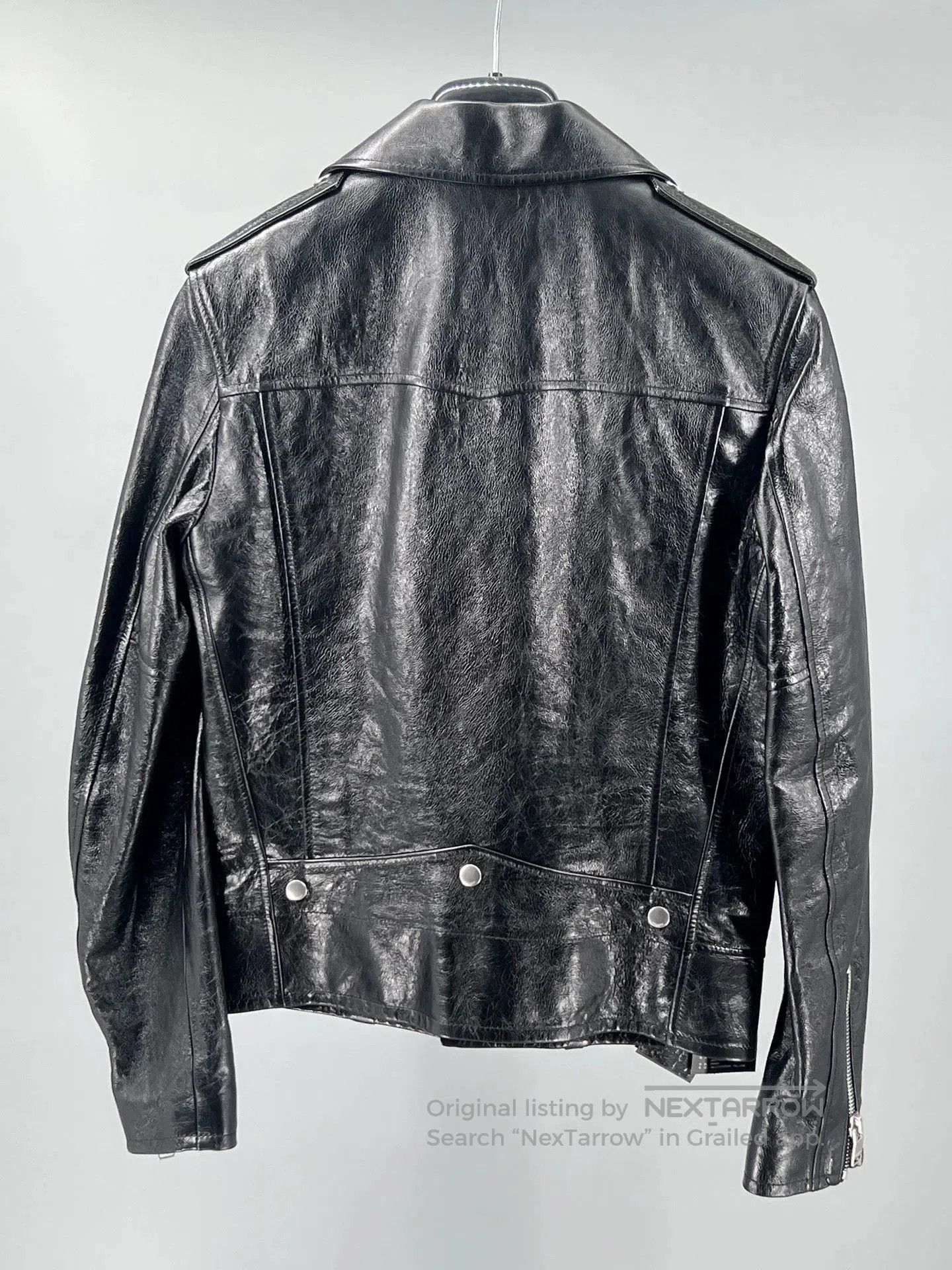 Yves Saint Laurent ysl classic black leather motorcycle jacket. Size US M / EU 48-50 / 2 - 4 Thumbnail