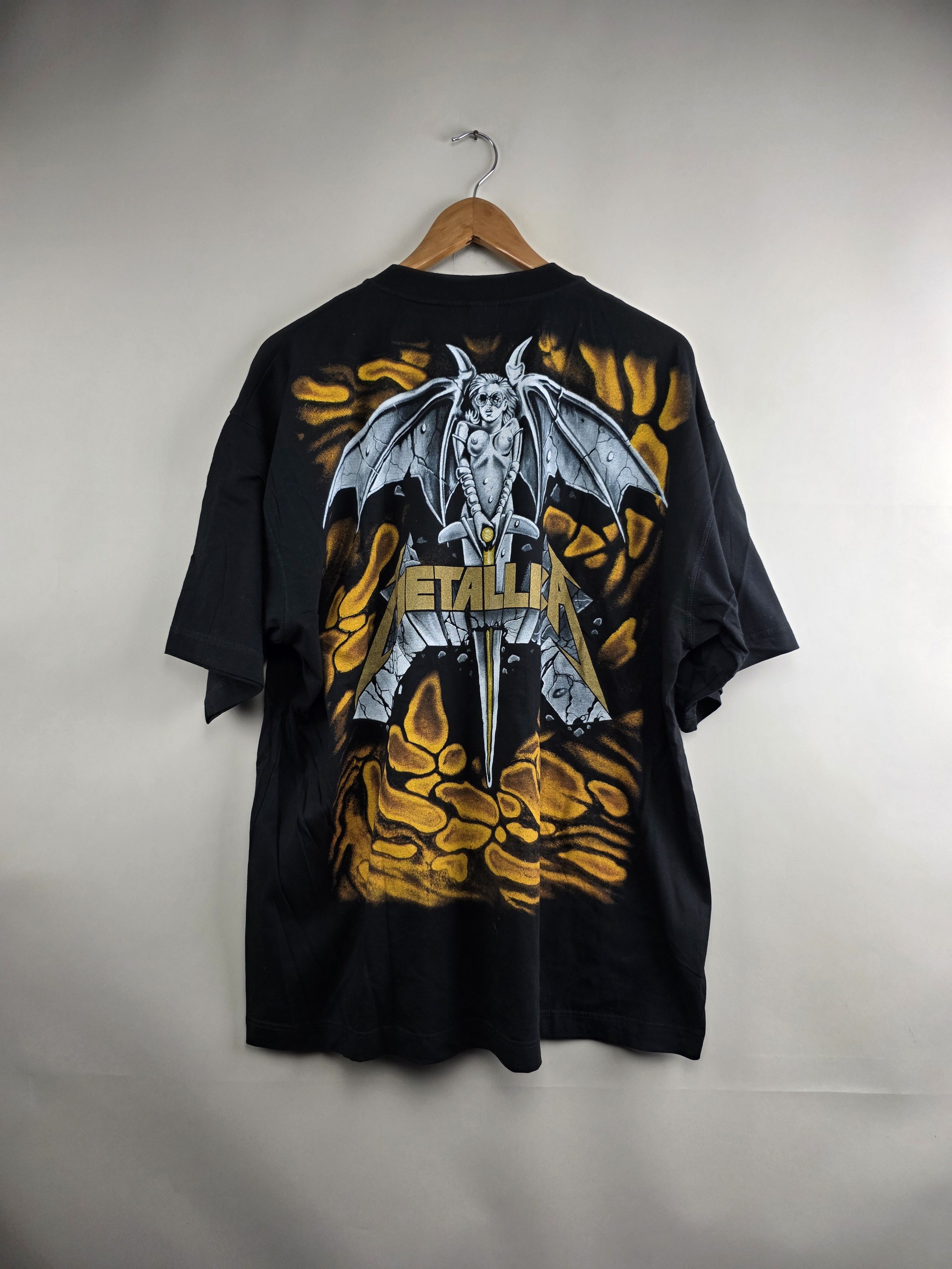 Band Tees × Metallica × Vintage 90s Metallica Don't tread on me Euro Pushead XL 24" 30" Size US XL / EU 56 / 4 - 4 Thumbnail