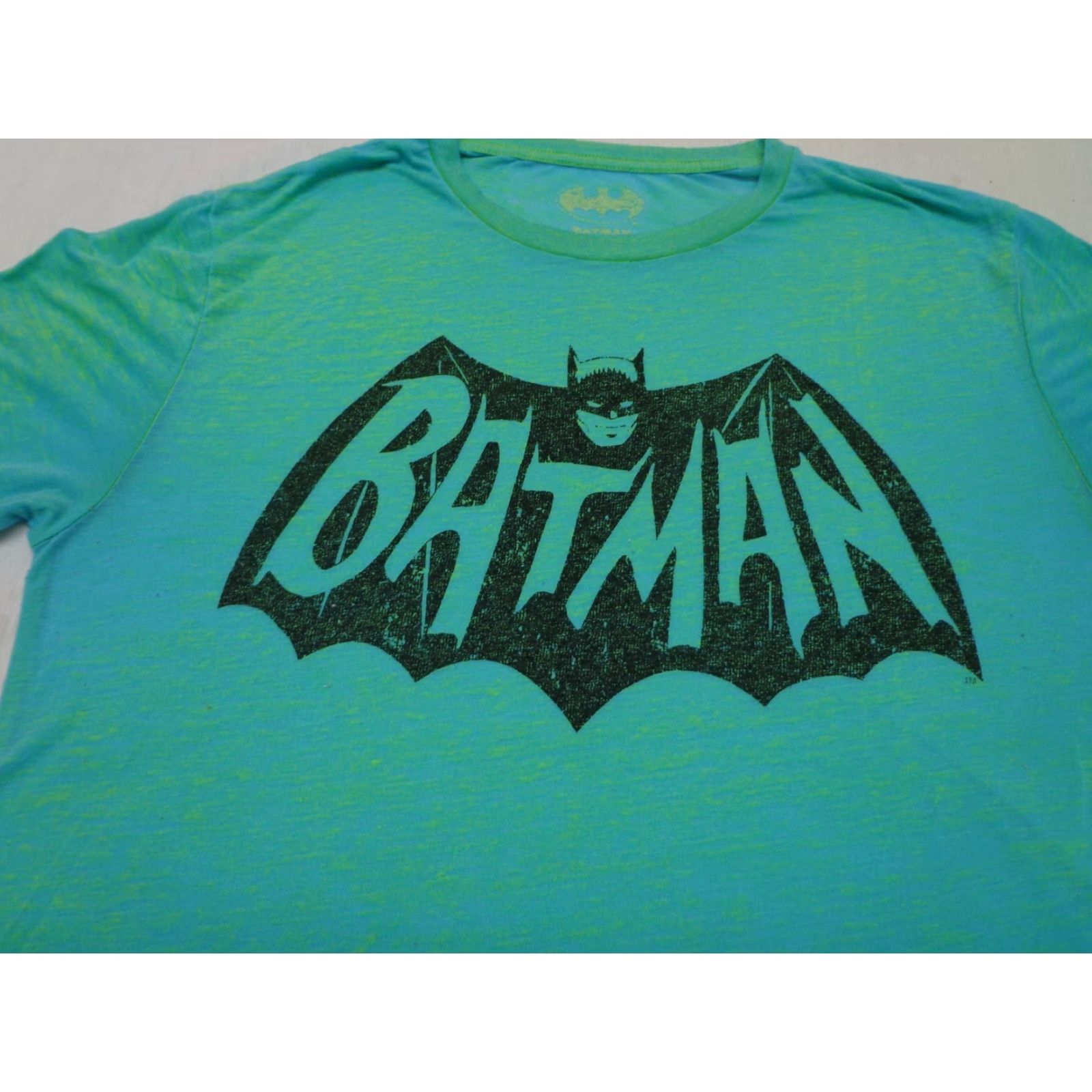 DC Comics Batman Logo Green - Yellow Thin T-Shirt Size Small (34-36) Men DC Comics Shirt Short Sleeve Crew Neck, 53/47 Cotton-Polyester, Comics Theme Size US S / EU 44-46 / 1 - 2 Thumbnail