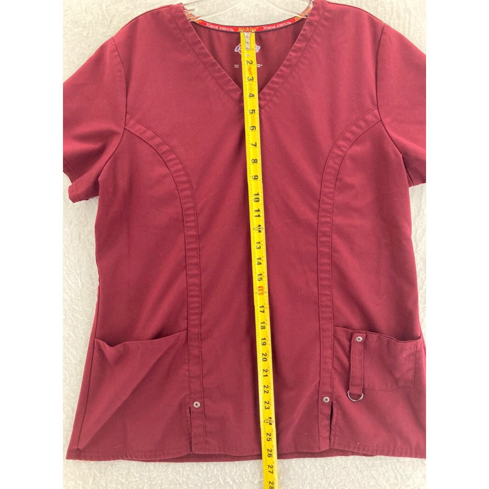 Dickies Dickies Scrub Top Womens Large Maroon Size L / US 10 / IT 46 - 7 Thumbnail