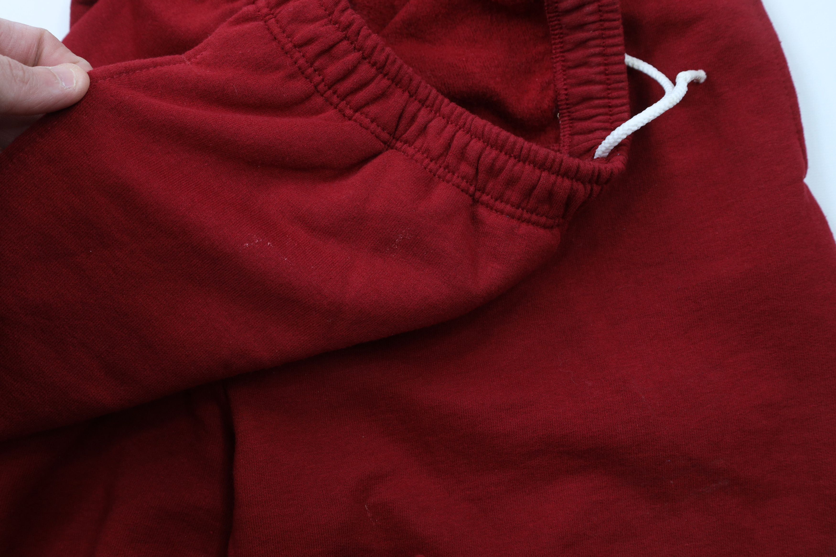 Vintage Vintage 90s Streetwear Blank Cuffed Sweatpants Joggers Red Size US 36 / EU 52 - 9 Thumbnail