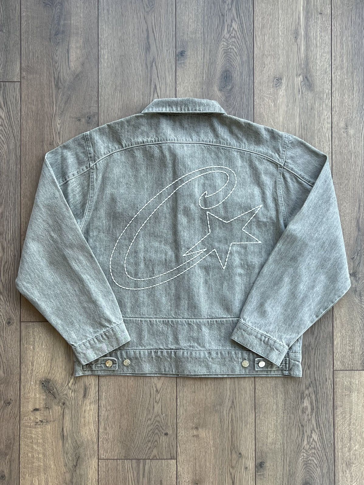 Corteiz Sample Corteiz C-Star Gray Denim Jacket Medium Size US M / EU 48-50 / 2 - 1 Thumbnail
