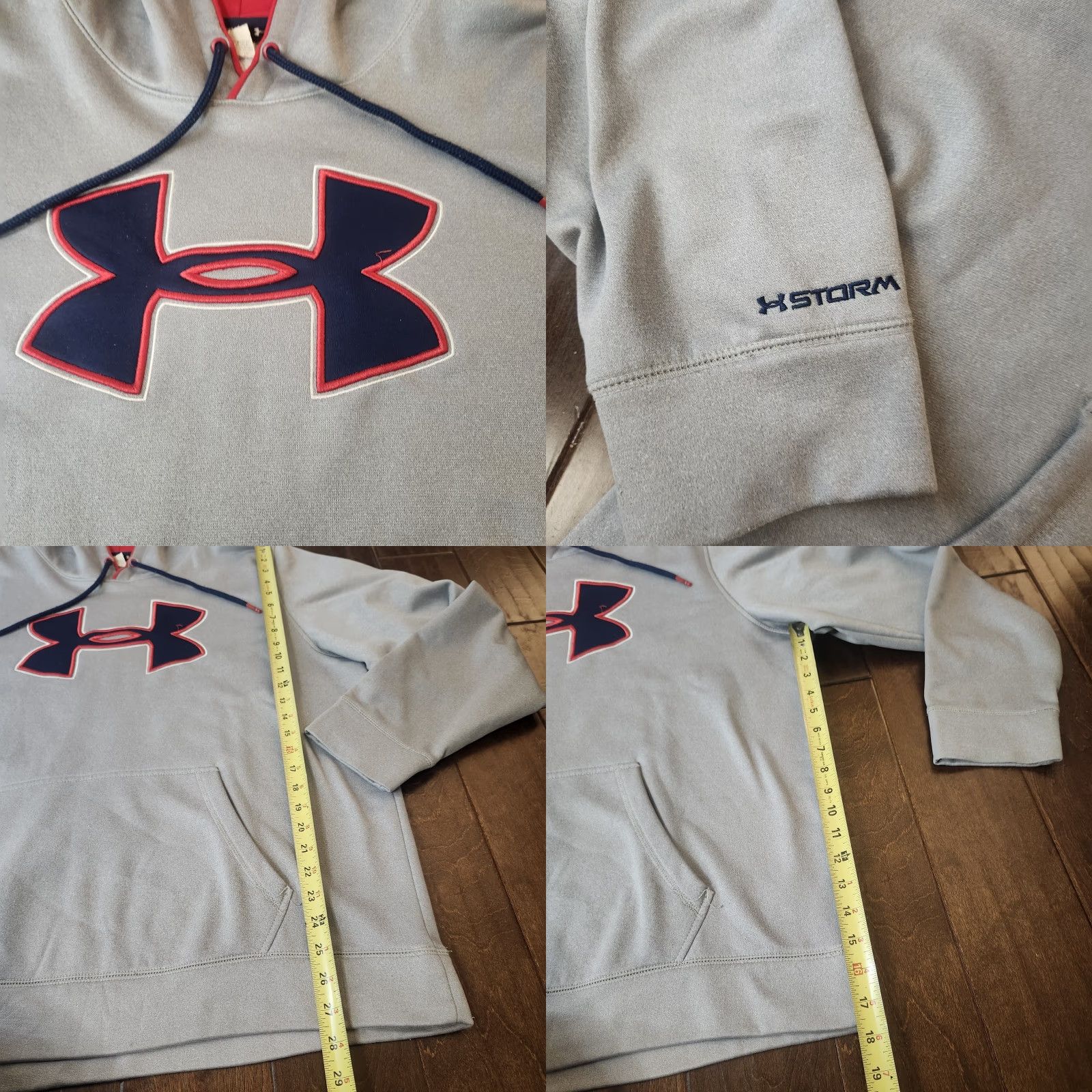 Under Armour Under Armour Storm Hoodie Mens XL Gray Pullover Fleece Pockets Hooded Size US XL / EU 56 / 4 - 8 Thumbnail