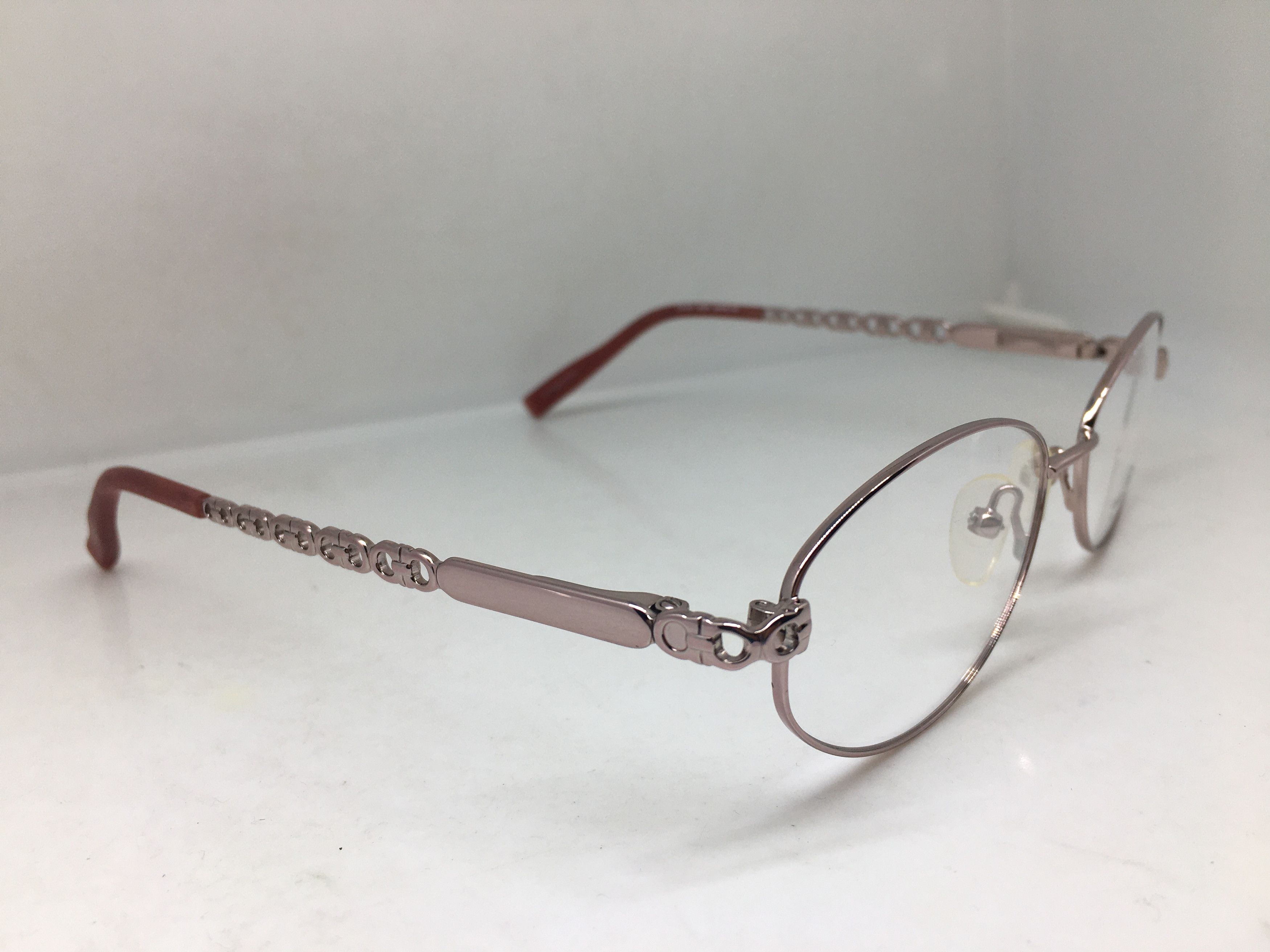 Vintage Catherine Deneuve CD207 Purish Oval Silver Eyeglasses Frame Size ONE SIZE - 2 Thumbnail