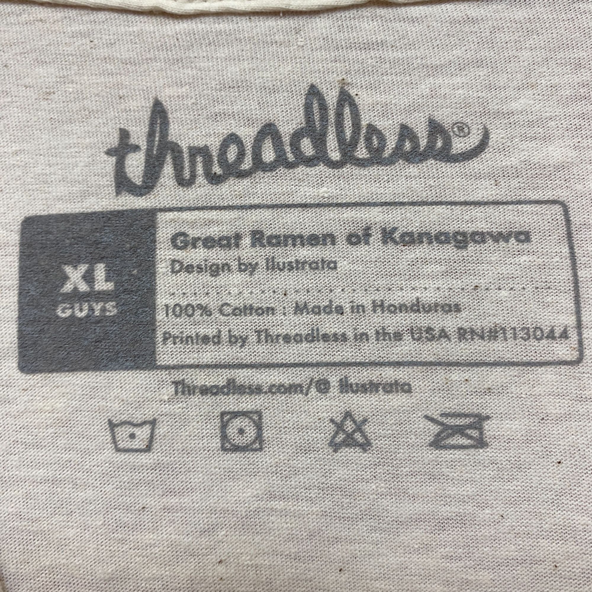 Threadless The Great Ramen Kaiju Monster Beige Tshirt size Extra Large Size US XL / EU 56 / 4 - 4 Thumbnail