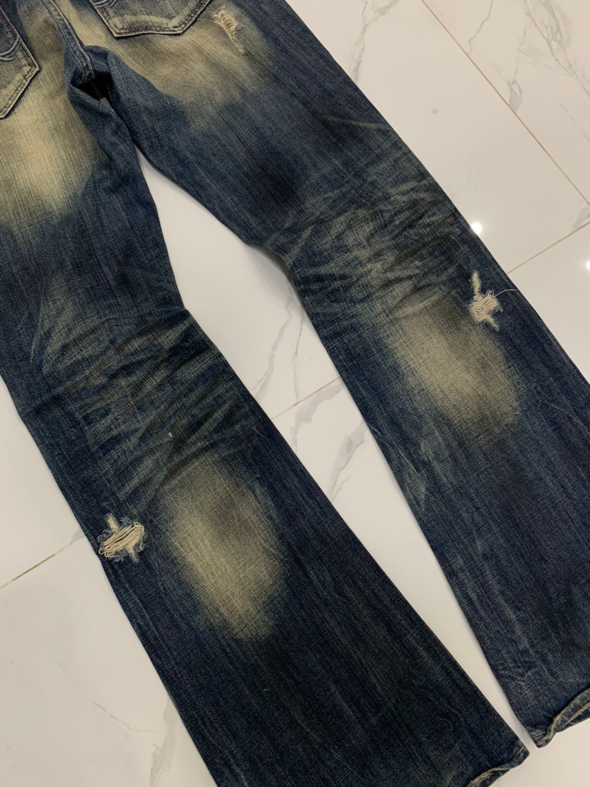 Japanese Brand × Vintage Fuga disstressed button fly flared jeans Size US 32 / EU 48 - 15 Thumbnail