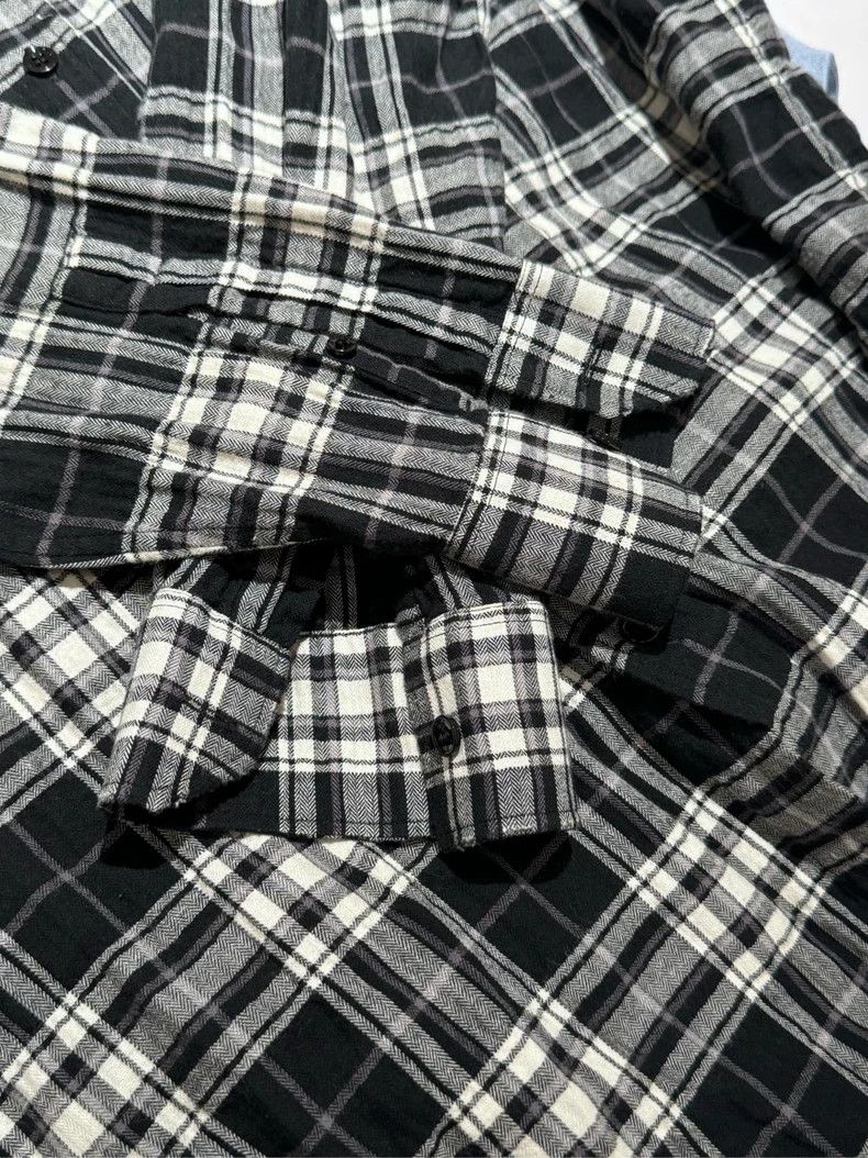 Saint Laurent Paris Saint Laurent Paris Black and white pleated plaid shirt 250 Size US XXS / EU 40 - 6 Thumbnail