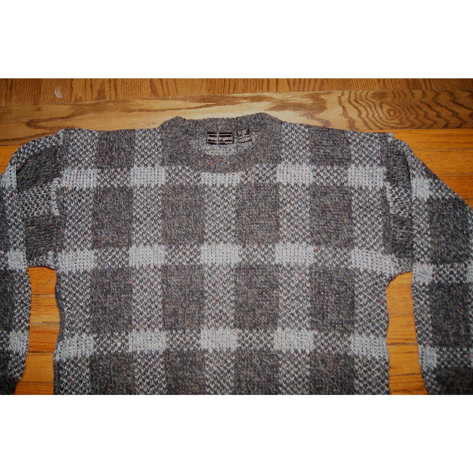 Other VTG Grandpa Sweater Mens XL Wool Blend Gray Black Chunky Size US XL / EU 56 / 4 - 4 Thumbnail