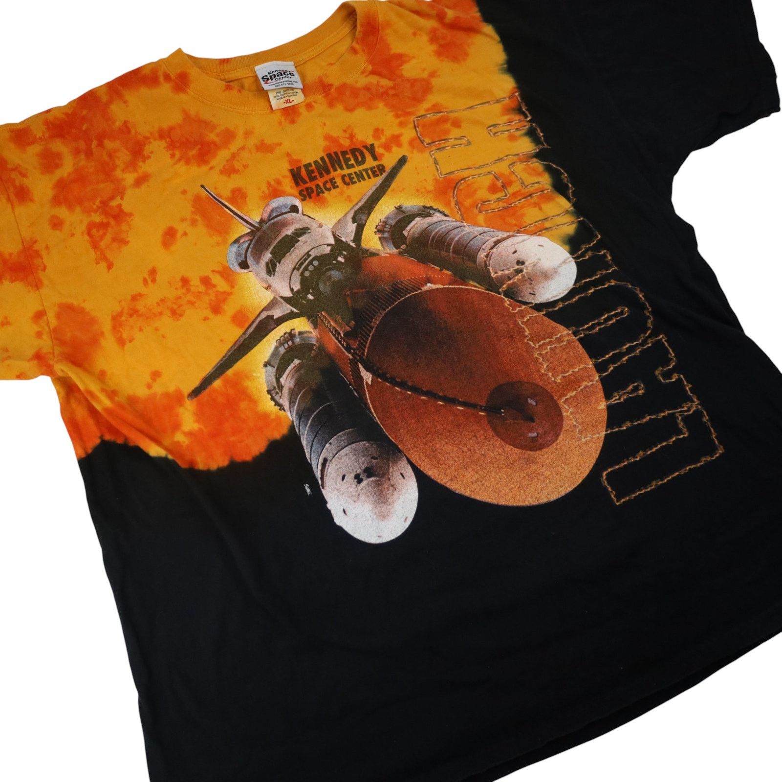Vintage Vintage Y2k Kennedy Space Center Tie Dye Space Ship T Shirt Size US XL / EU 56 / 4 - 3 Thumbnail