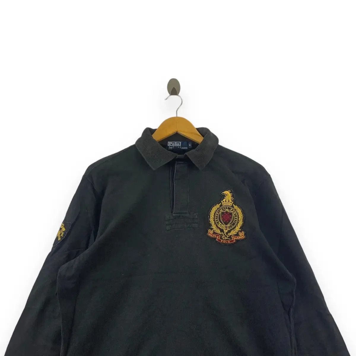 Polo Ralph Lauren Vintage 90’ POLO RALPH LAUREN Crest Logo Rugby Tee Shirt Size US M / EU 48-50 / 2 - 3 Thumbnail