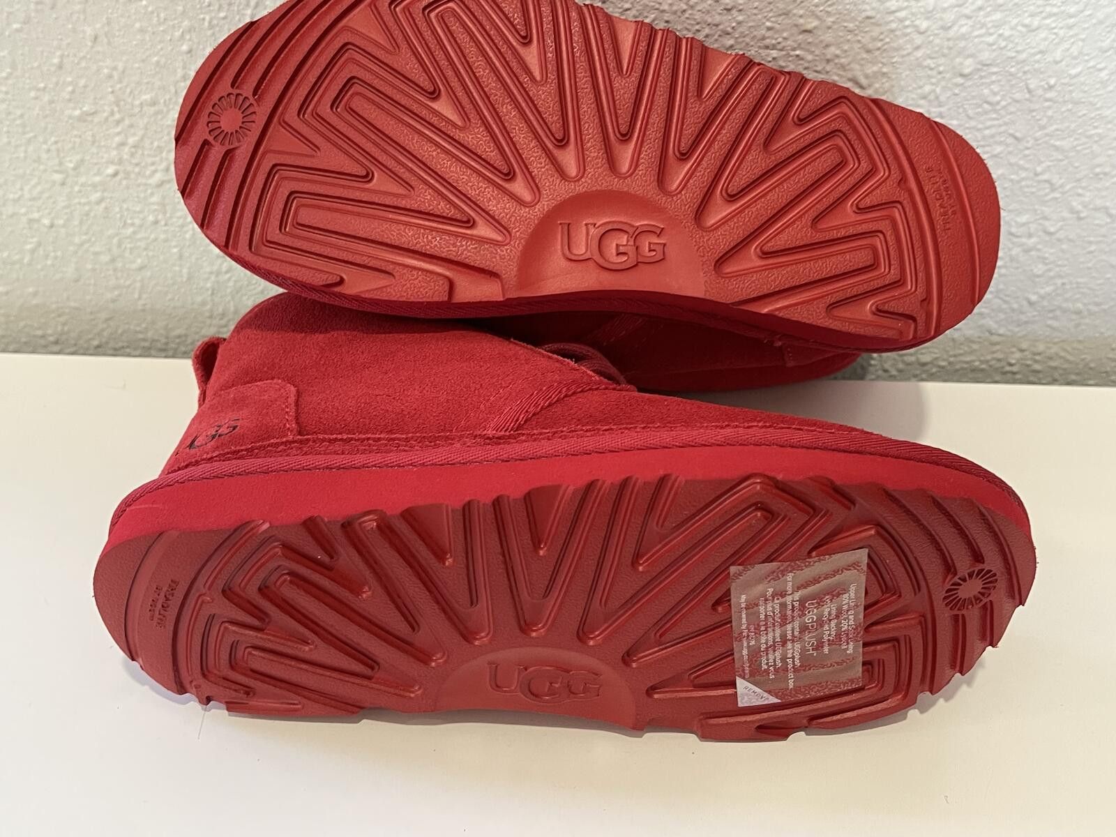 Ugg UGG Red Suede Lace-Up Ankle Boots Size US 4 / IT 34 - 5 Thumbnail