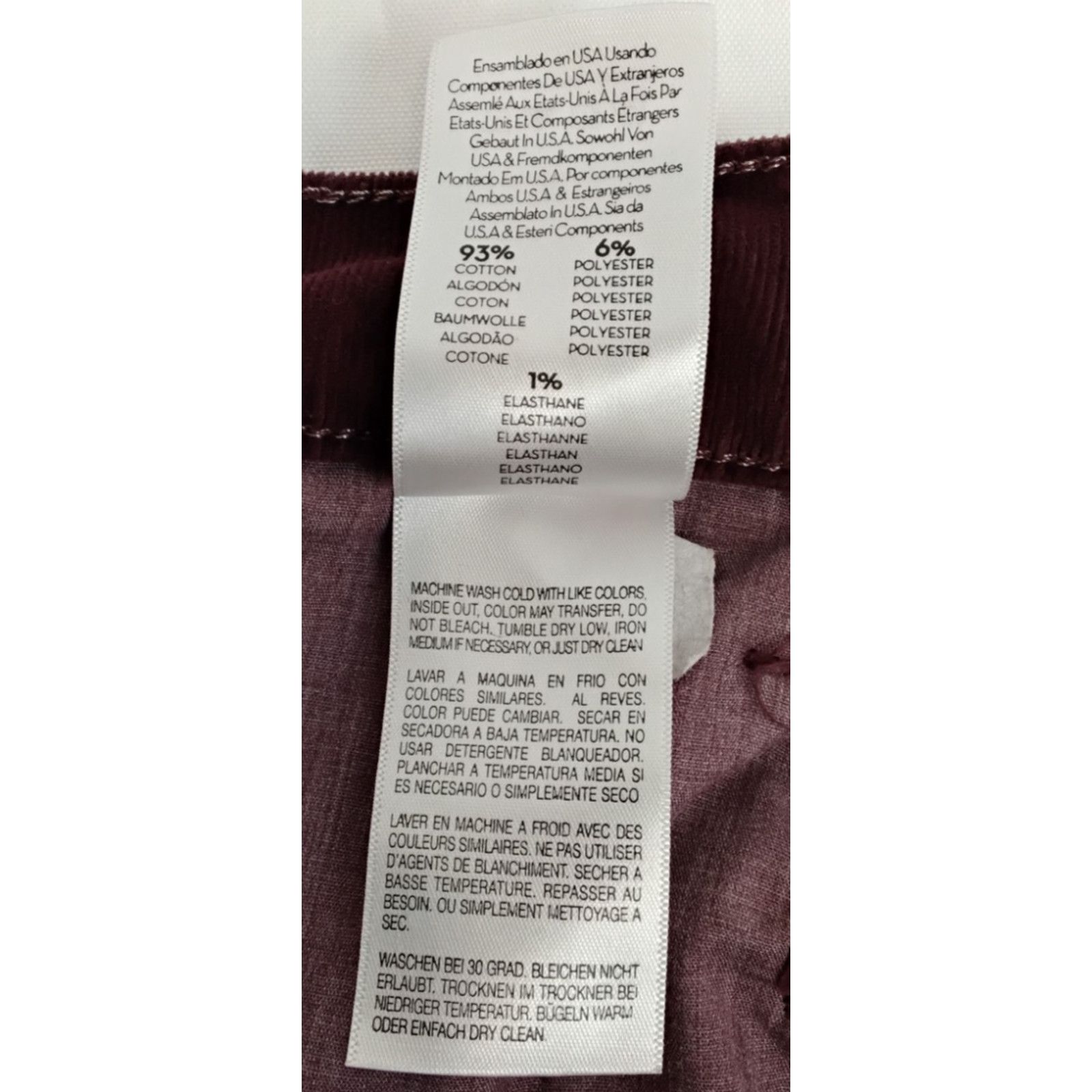 MOTHER Mother Hustler Corduroy Jeans Women's 27 Maroon Ankle Fray Size 27" / US 4 / IT 40 - 11 Thumbnail