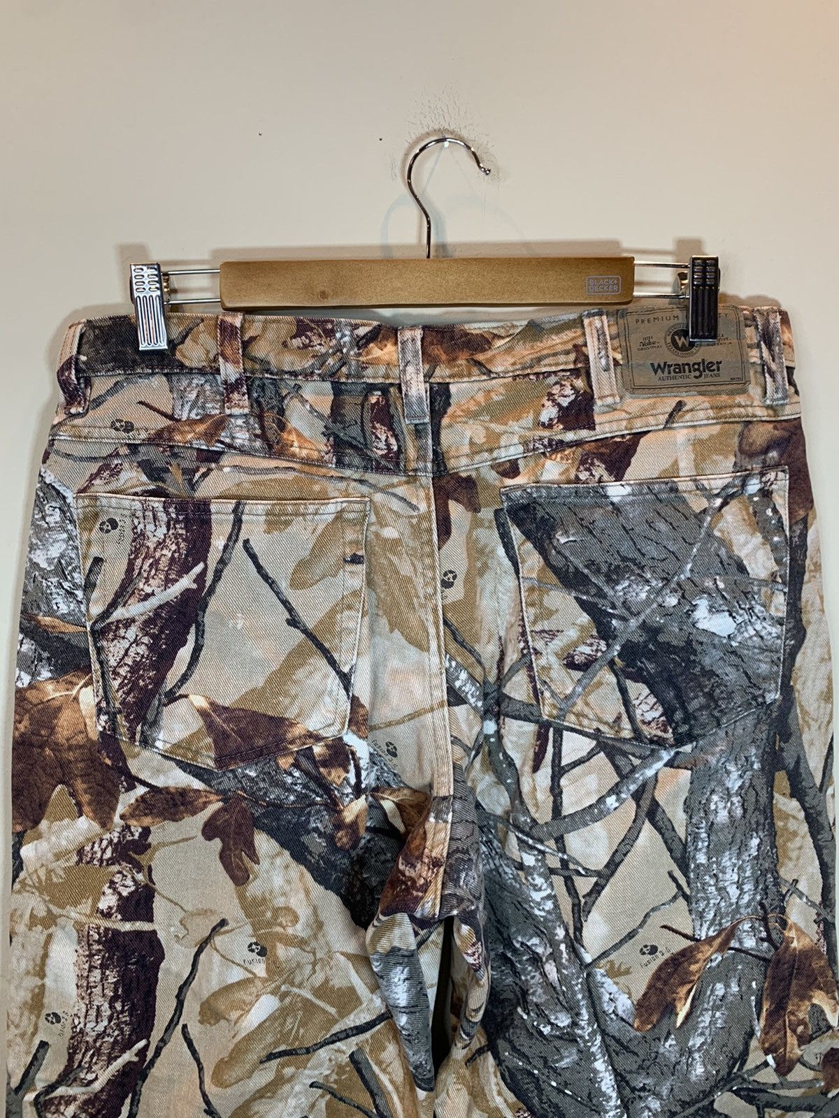 Vintage × Wrangler RARE Vintage Wrangler Camo Double Knee Jeans Camoflage Pants Size US 33 - 5 Thumbnail