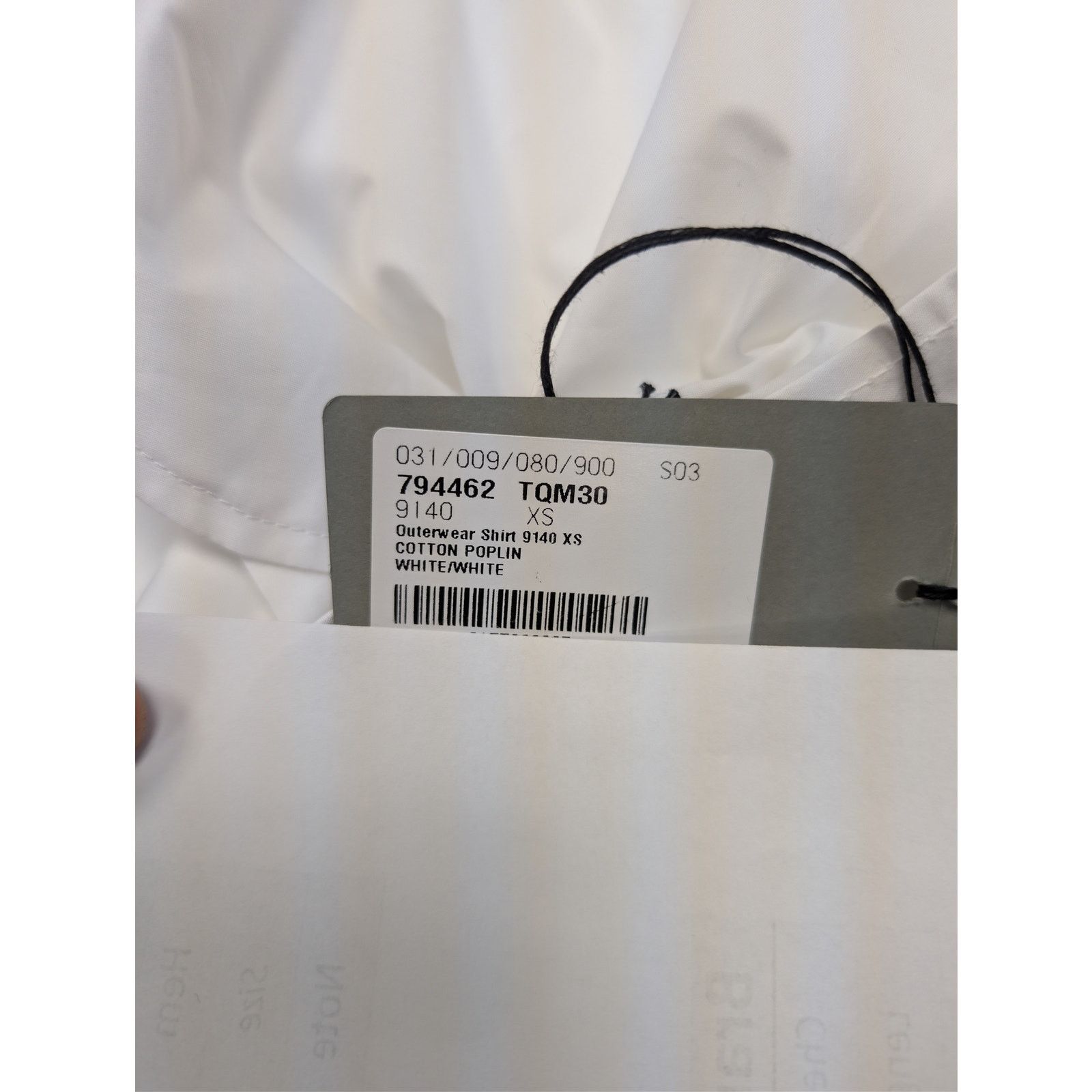 Balenciaga o1rshd1 Cotton Poplin Long-Sleeved Outerwear Shirt in White Size US XS / EU 42 / 0 - 23 Thumbnail