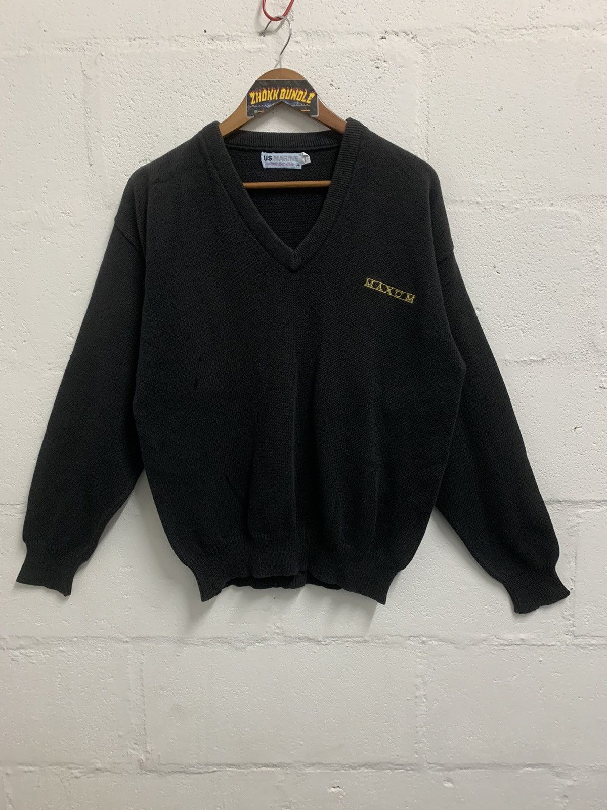 Vintage Vintage 90s US Marine Sweatshirt Size US M / EU 48-50 / 2 - 1 Thumbnail