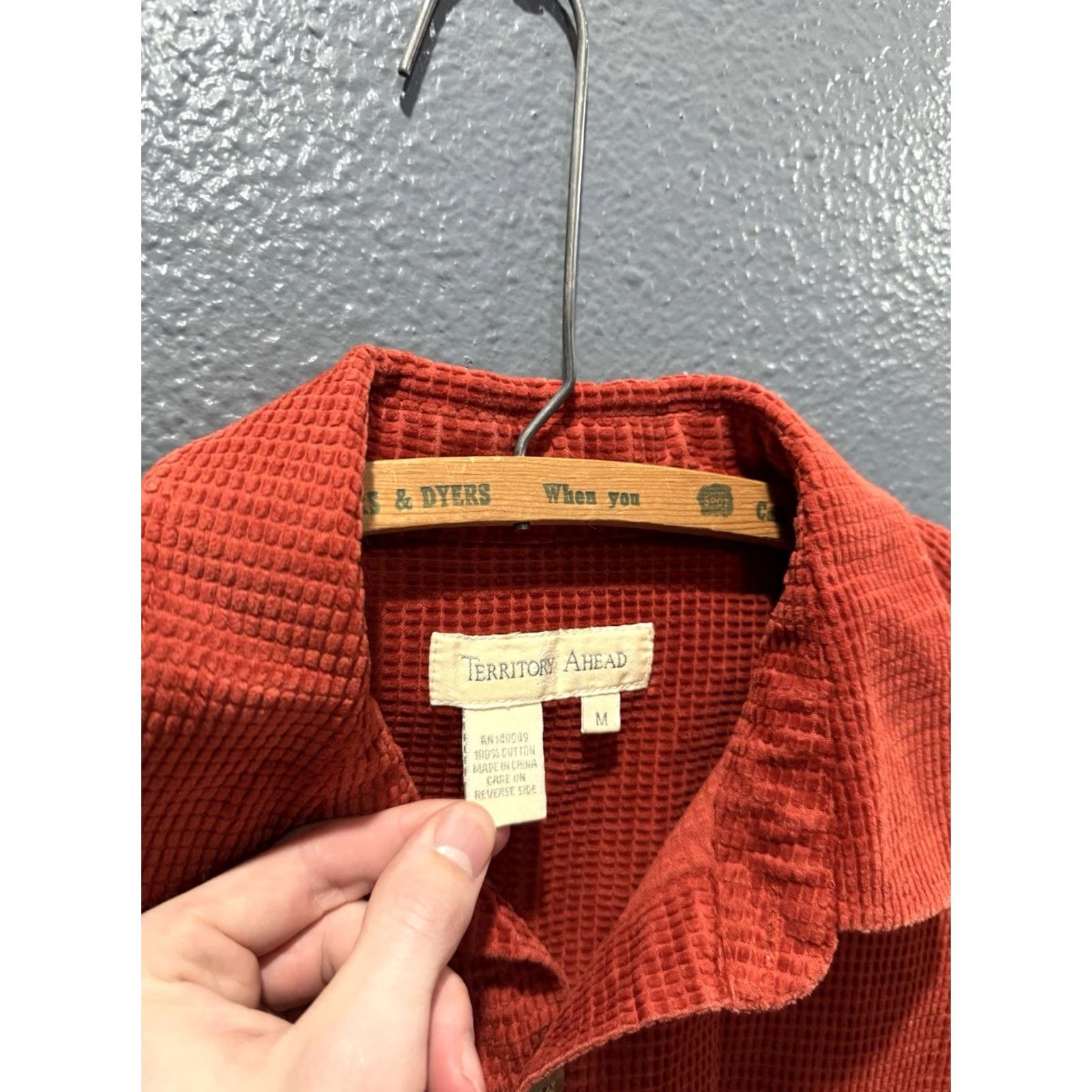 The Territory Ahead VINTAGE Territory Ahead Shirt Men Medium Orange Flannel Cotton Button-Up Long Sleeve Size US M / EU 48-50 / 2 - 2 Thumbnail