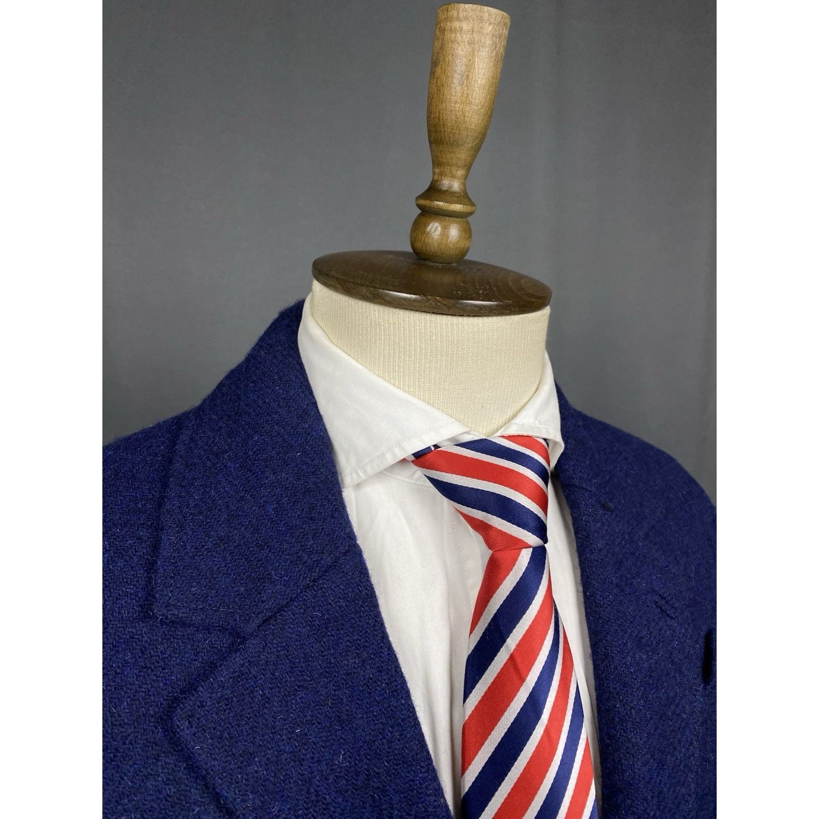 Harris Tweed MINT! Harris Tweed Men's Blue Insulated Wool Coat Size 46 R Size US S / EU 44-46 / 1 - 6 Thumbnail