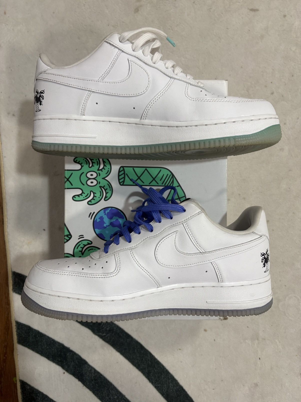 Nike Nike Air Force 1 x Steve Harrington Earth day Size 11 Size US 11 / EU 44 - 5 Thumbnail