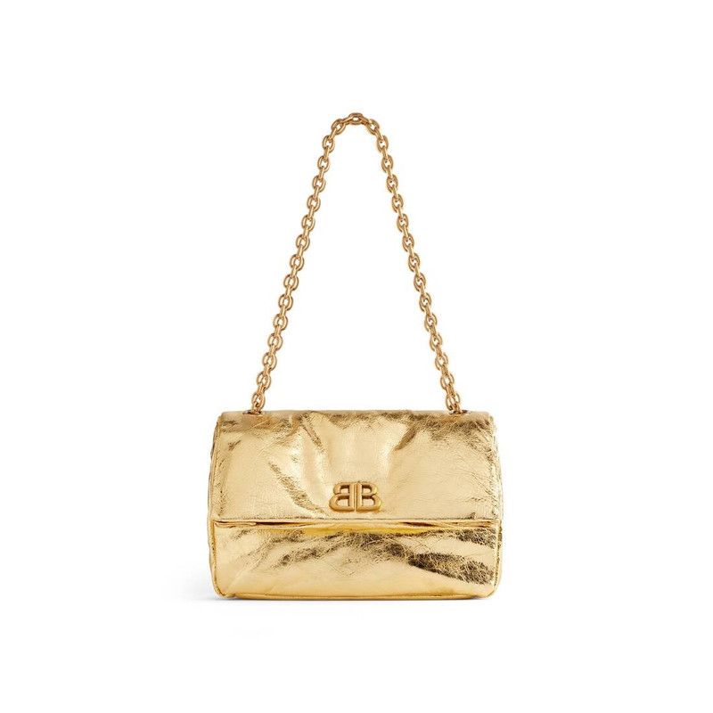 Balenciaga o1s1rm0426 Size: OS / Monaco Small Chain Bag Metallized Gold Size ONE SIZE - 1 Thumbnail