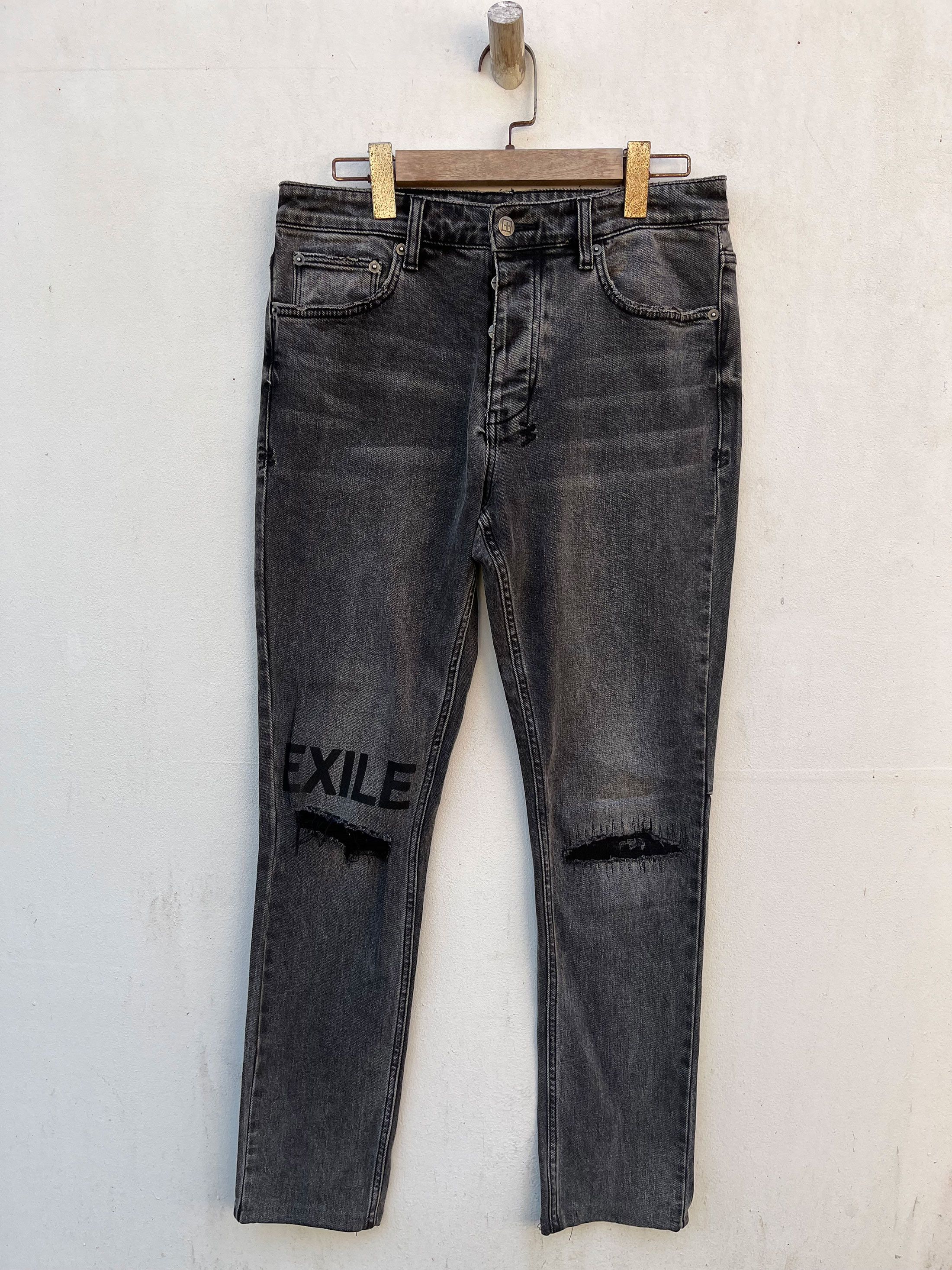 Designer × Ksubi Ksubi Exile Distressed Trashed Stretchable Jeans Size US 31 - 1 Thumbnail