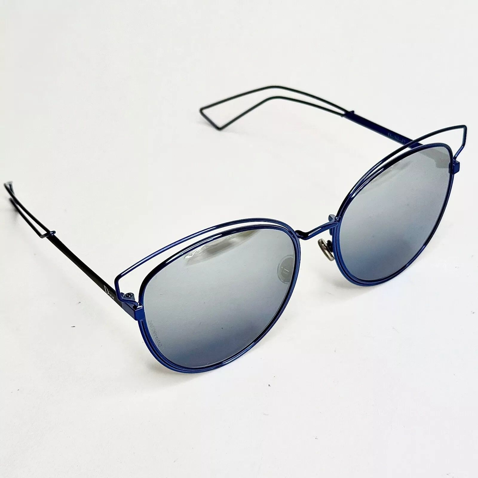 Christian Dior Monsieur CHRISTIAN DIOR SIDERAL 2 Black Blue Mirrored Metal SIDERAL2 Size ONE SIZE - 6 Thumbnail