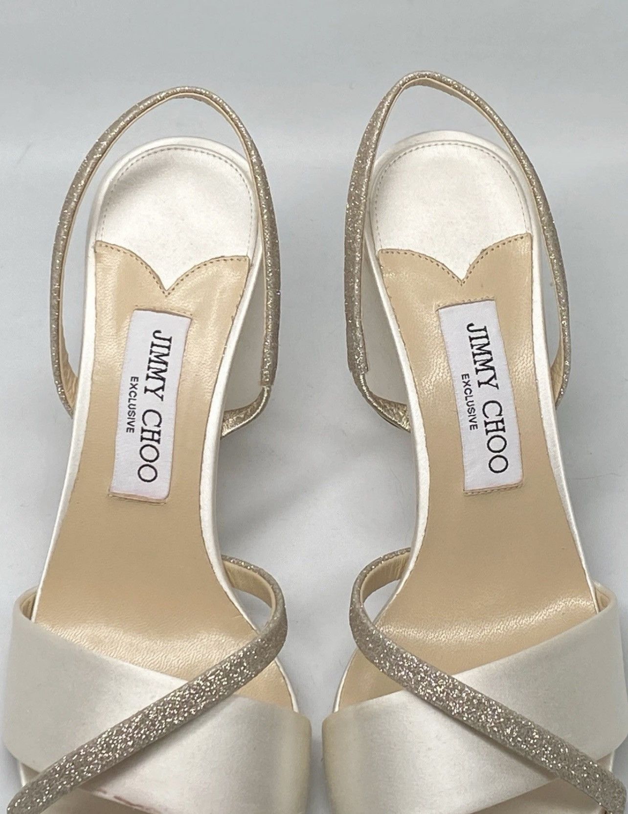 Jimmy Choo Jimmy Choo Plum Satin & Glitter Slingback Sandals size 39 Size US 9 / IT 39 - 5 Thumbnail