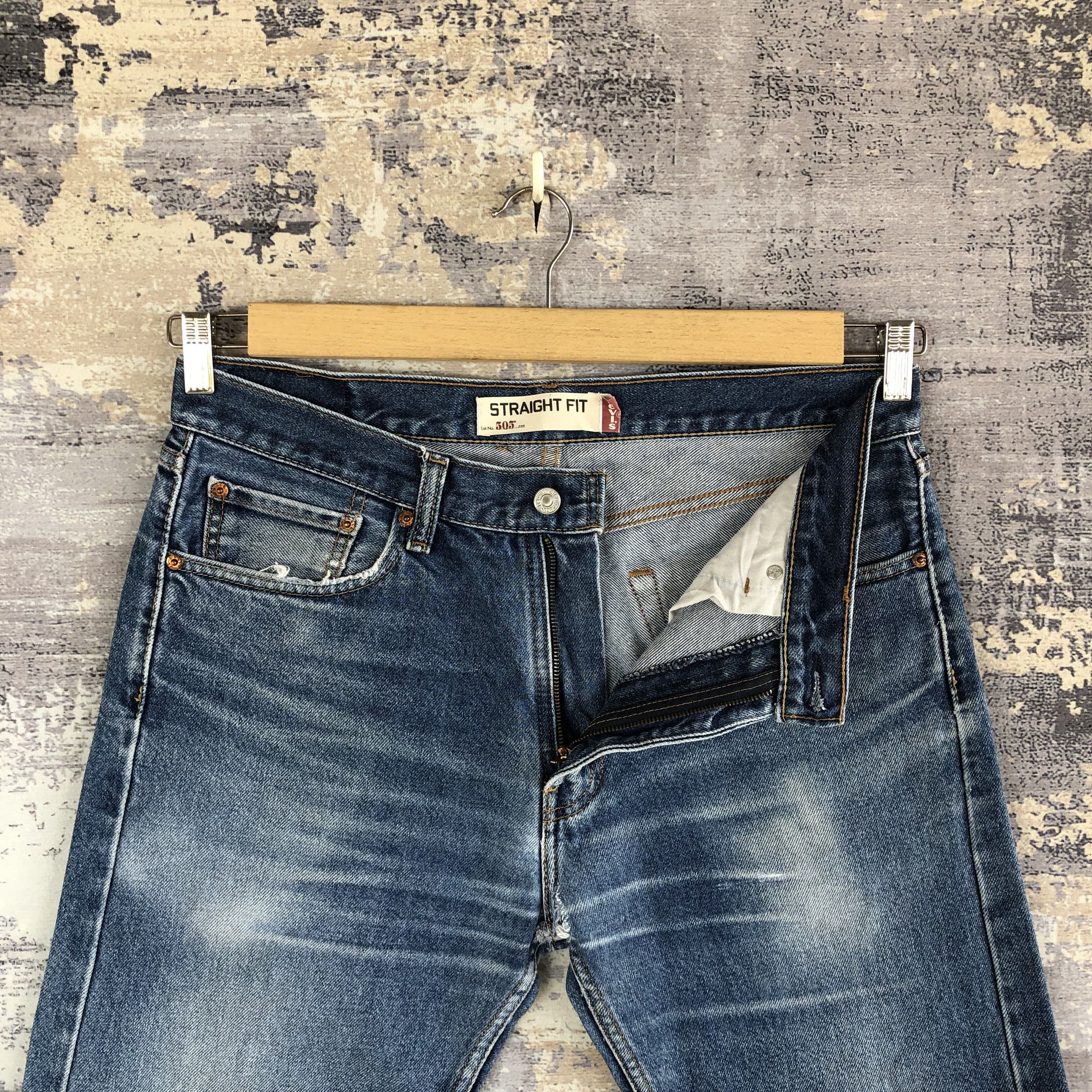Levi's Vintage Y2K Levis Distressed Jeans Levis 505 Stonewash Denim Size US 34 / EU 50 - 6 Thumbnail