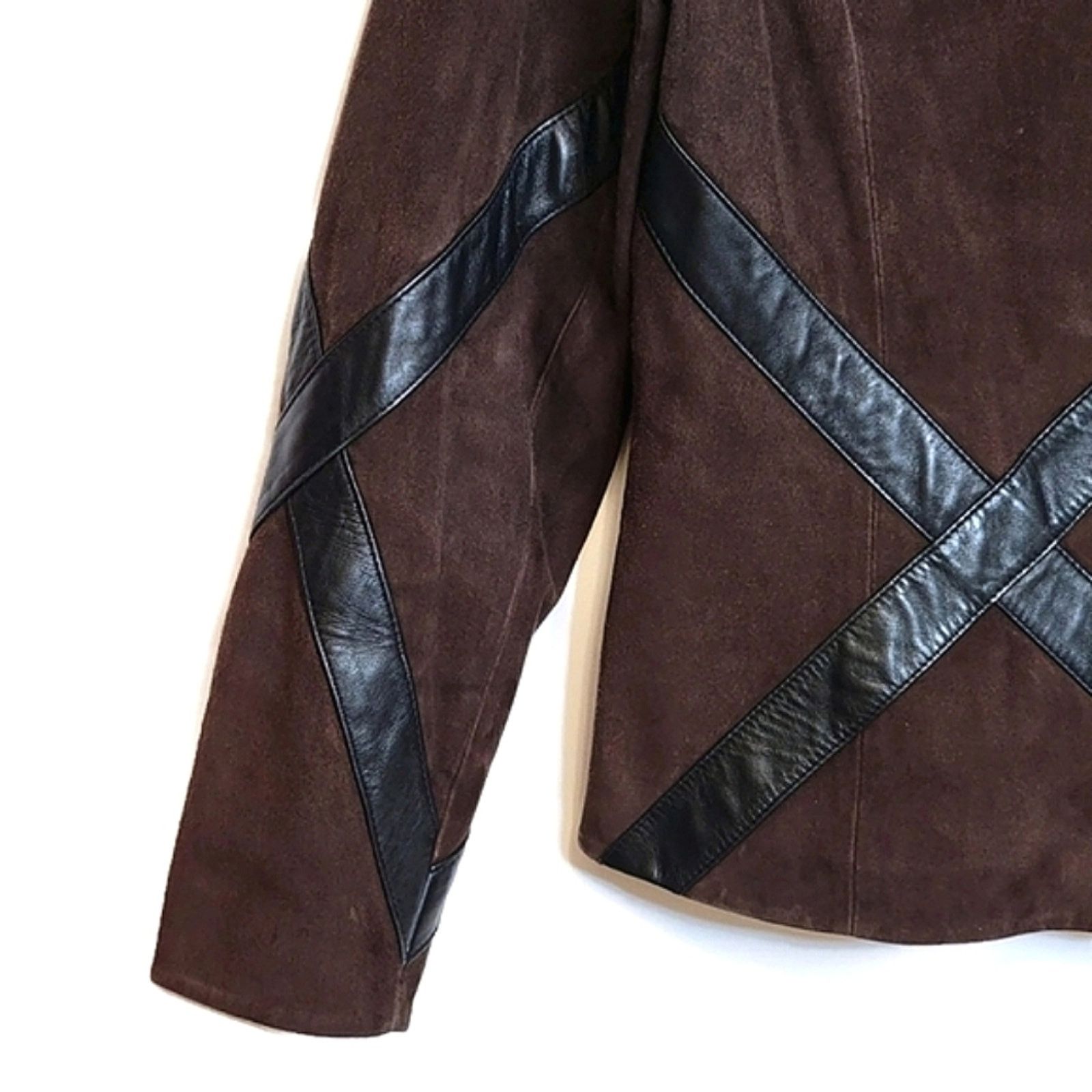 Nordstrom Nordstrom Studio 121 Brown Suede Leather Jacket Zip Front S Size S / US 4 / IT 40 - 5 Thumbnail