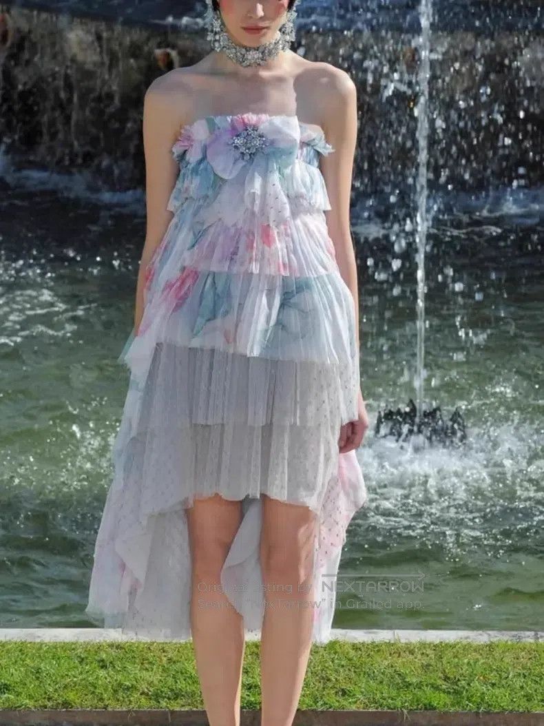 Chanel Chanel Bow silk chest dress skirt Size 42" / US 20 - 9 Thumbnail