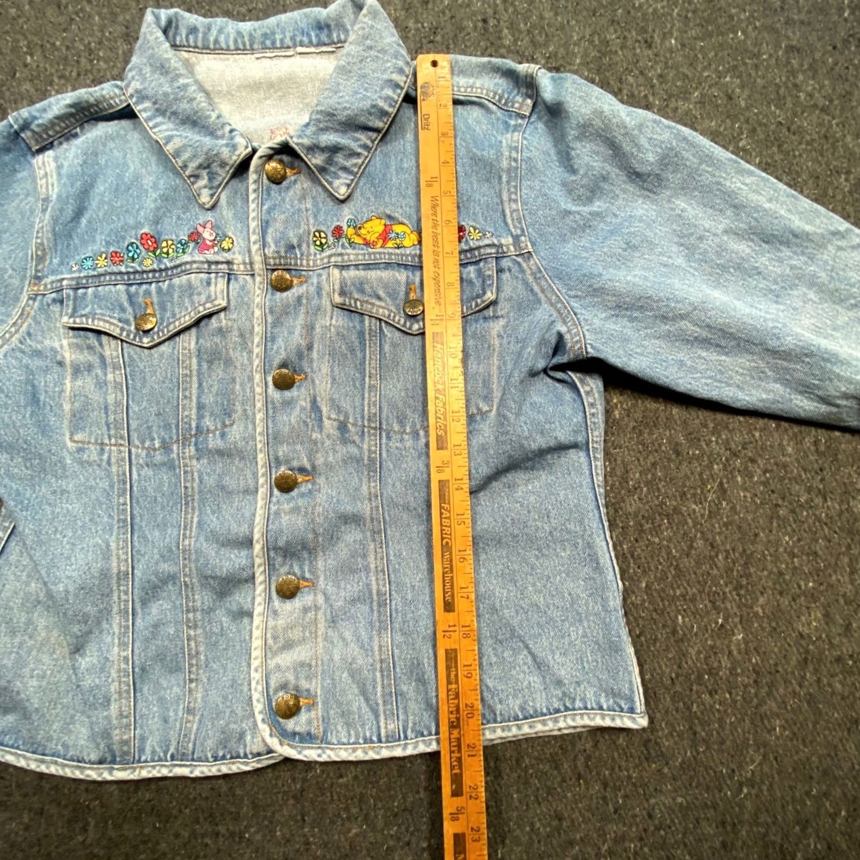 Disney VINTAGE Pooh Disney Cottagecore Womens M Winnie the Pooh Piglet Embroidered Denim Jacket Size M / US 6-8 / IT 42-44 - 6 Thumbnail