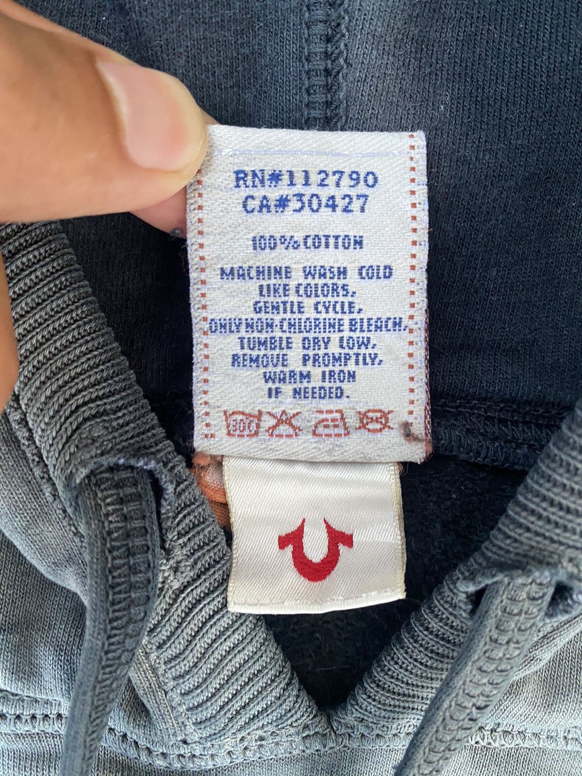 True Religion Distressed Sun Faded True Religion Punk Grunge Hoodie Size US XS / EU 42 / 0 - 6 Thumbnail