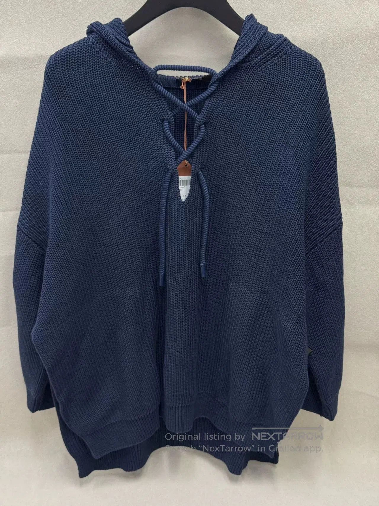 Loro Piana Women's Navy Hooded Knit.