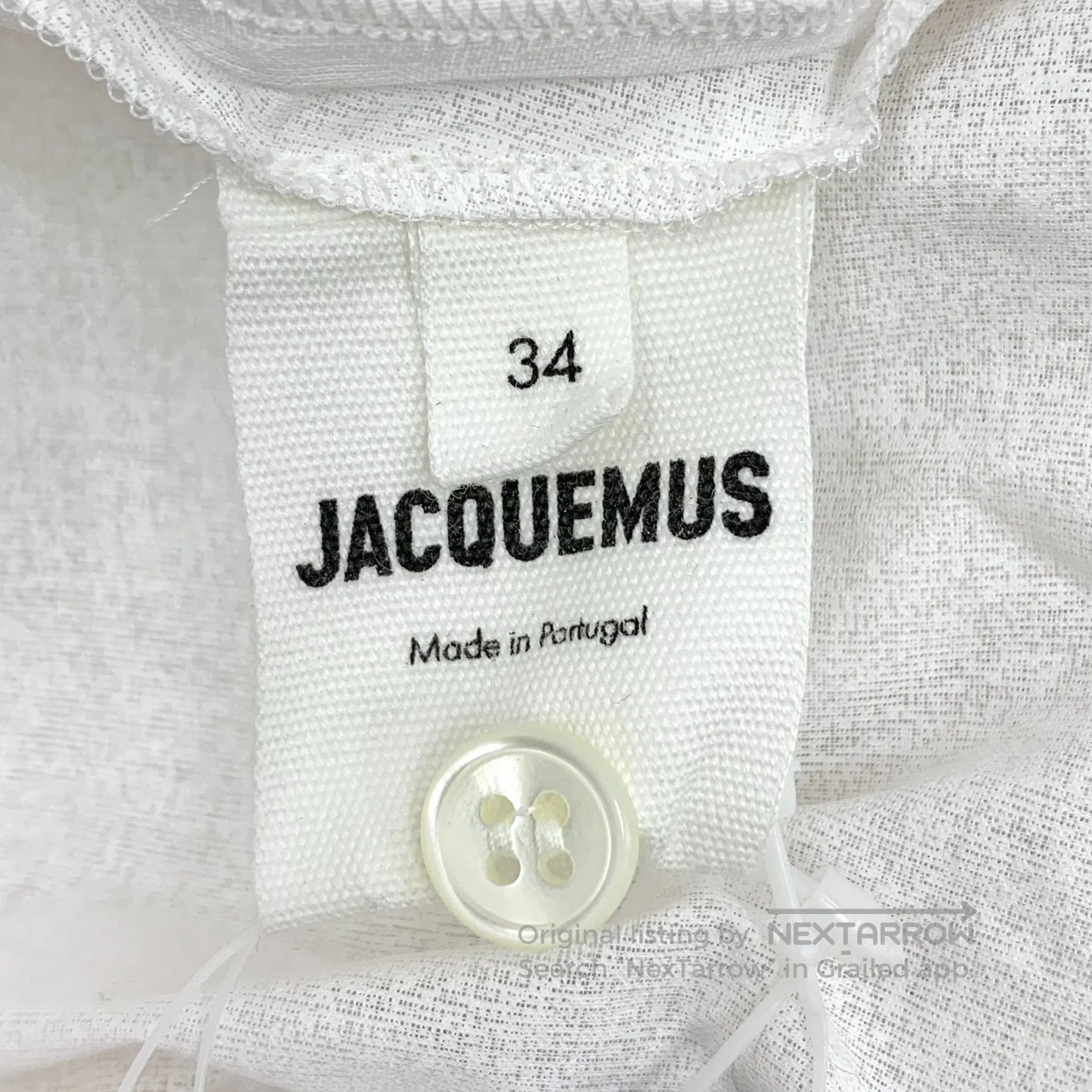 Jacquemus Jacquemus White pleated bow detail cotton long-sleeve shir Size XXS / US 00 / IT 34 - 8 Thumbnail