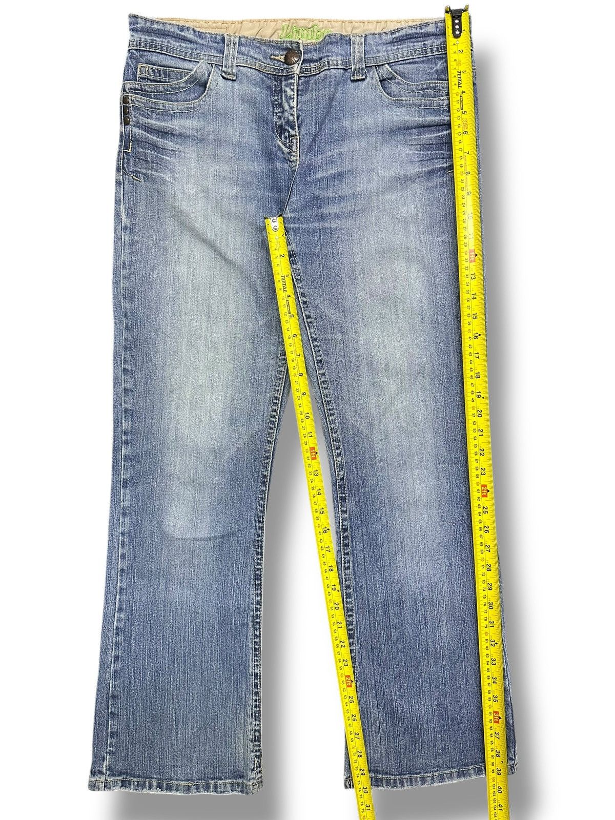 Other Vintage Distressed Limbo Denim Straight Leg Light BlueWash Size US 34 / EU 50 - 17 Thumbnail