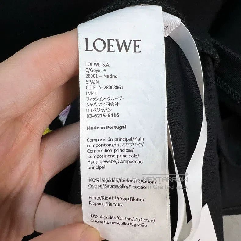 Loewe Loewe FW24 Logo Letter Embroidered Black Short Sleeve T-Sh Size US XL / EU 56 / 4 - 4 Thumbnail