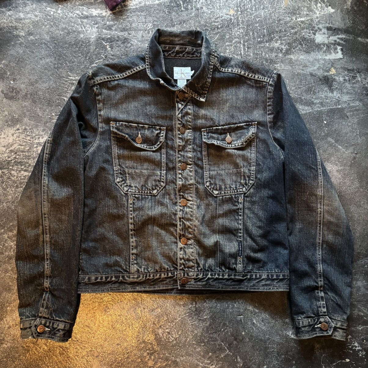 Calvin Klein VINTAGE CLAVIN KLEIN Cropped Denim Jacket Size US L / EU 52-54 / 3 - 1 Thumbnail