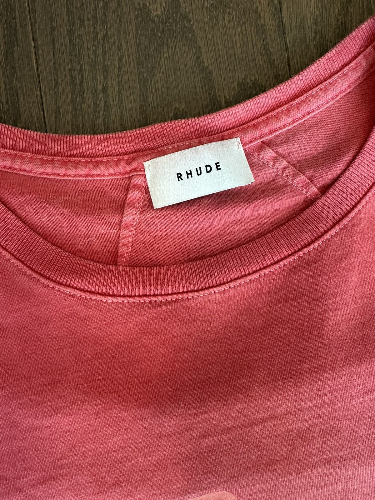 Rhude Washed Rose Rhude Script Tee Size US XL / EU 56 / 4 - 5 Thumbnail