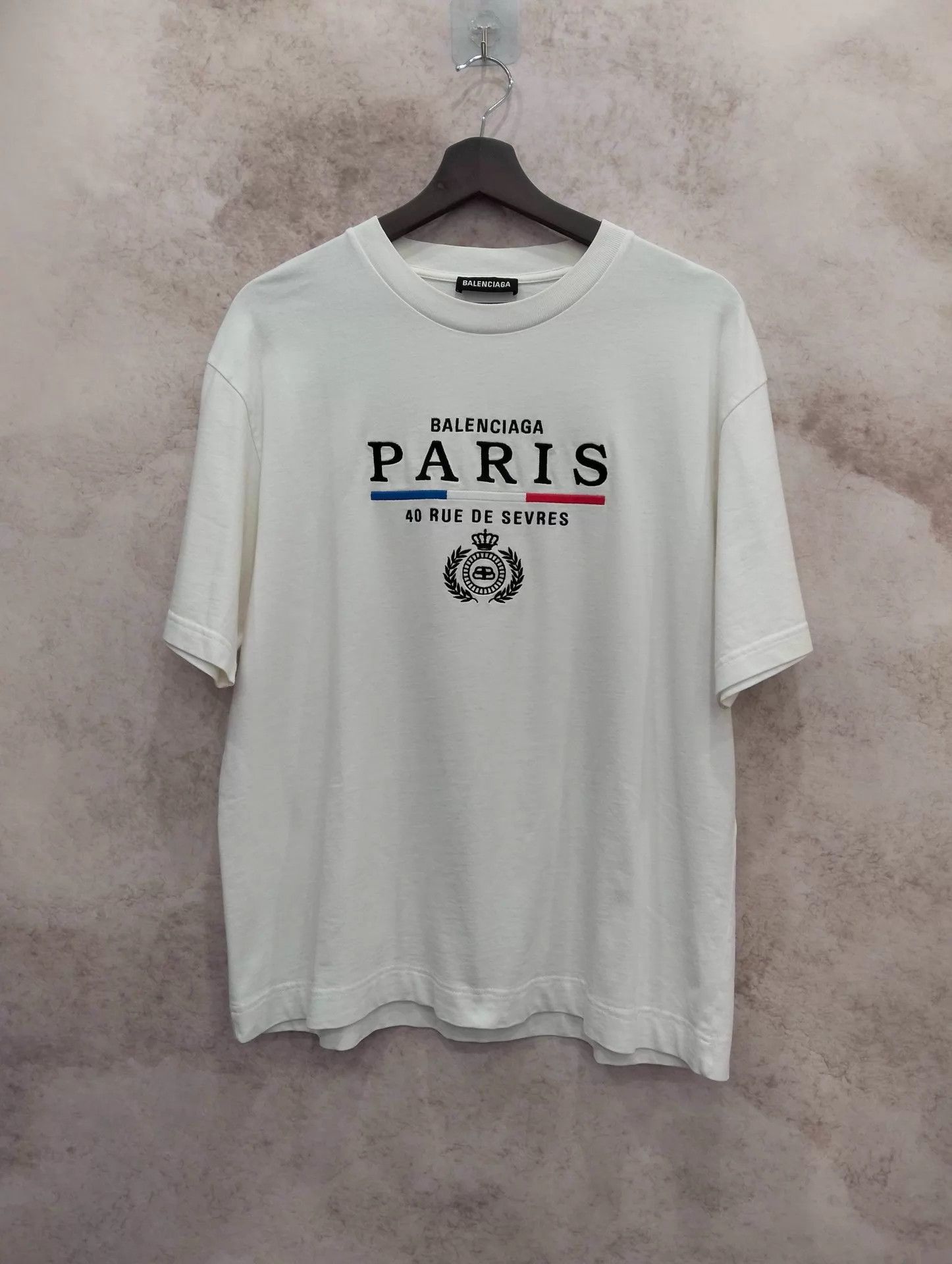 Balenciaga Balenciaga logo print crewneck straight short-sleeve tee S Size US S / EU 44-46 / 1 - 1 Thumbnail