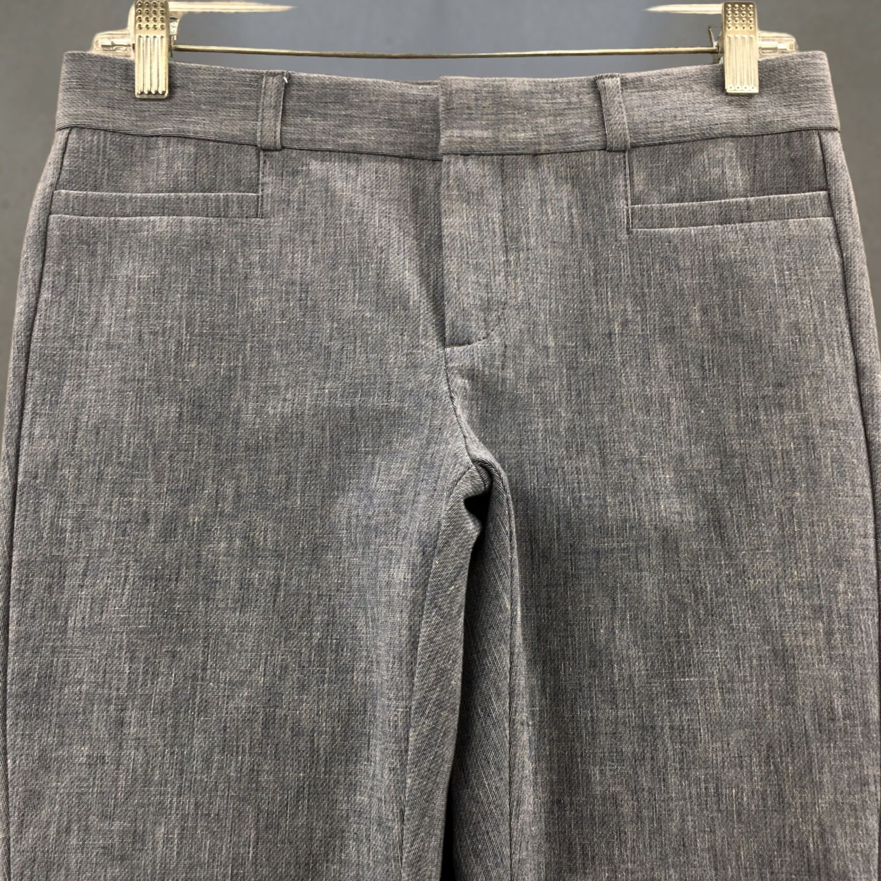 Banana Republic Banana Republic Sloan Dress Pants Womens 2S Gray Cotton Blend Zip Dress Pants Regular Womens 30in 26in Inseam Flat Front Pockets Classic Size 26" / US 2 / IT 38 - 1 Thumbnail